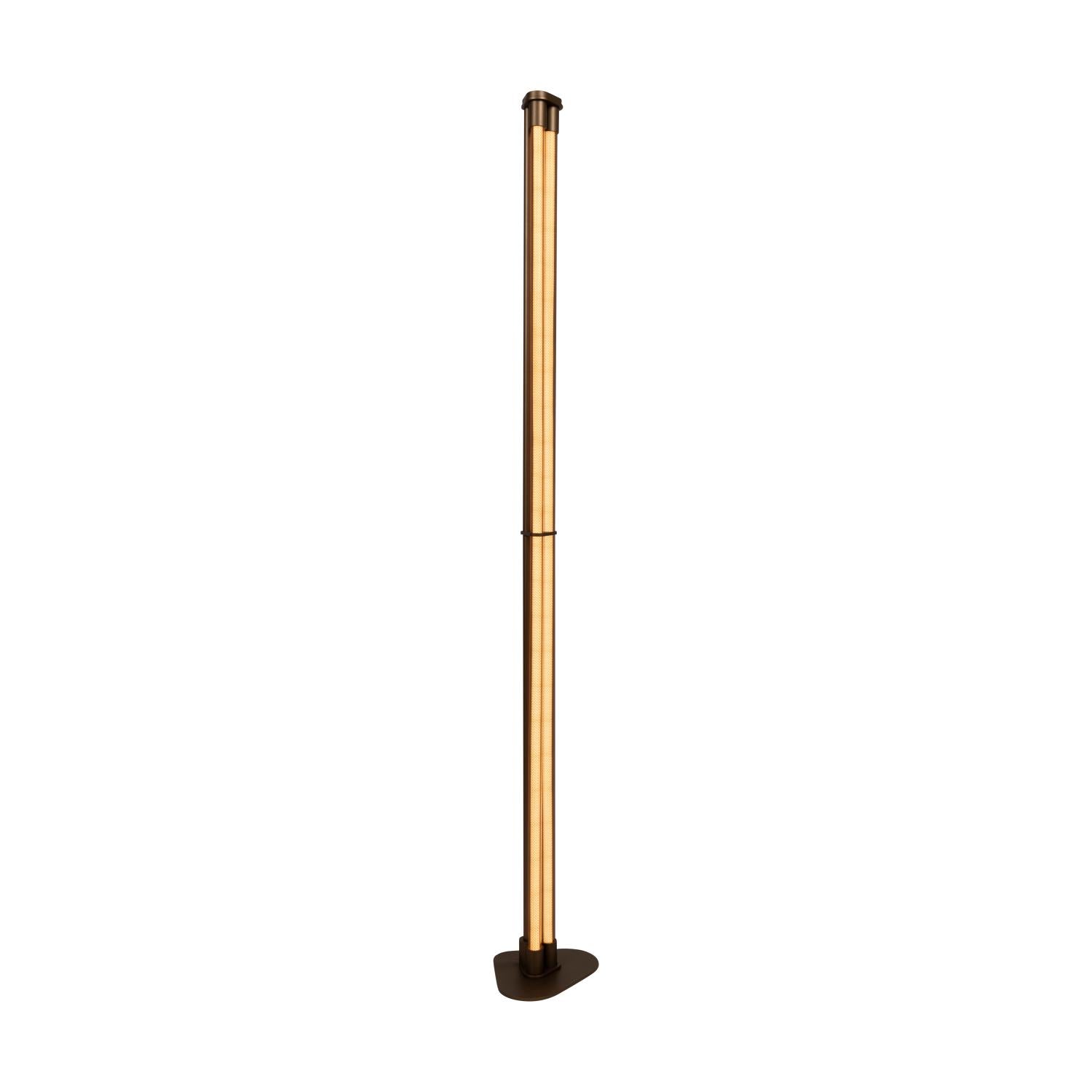 Lucide JANDERIN - Vloerlamp - LED Dimb. - CCT - 2x17W 2200K/3300K - Handbewegingssensor - Champagne kleur | Vibes - KwaliteitWonen.nl