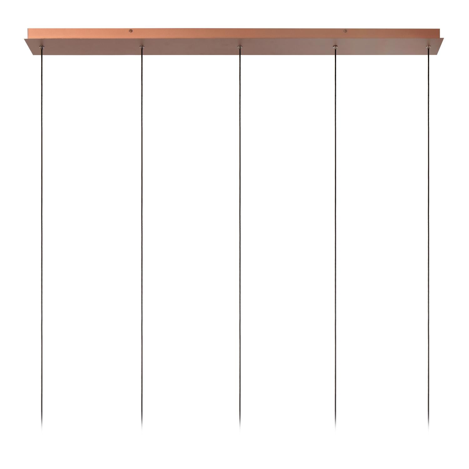 Lucide JASMINE - Hanglamp - LED Dimb. - CCT - 5x4W 2200K/3300K - Koper | Premium - KwaliteitWonen.nl