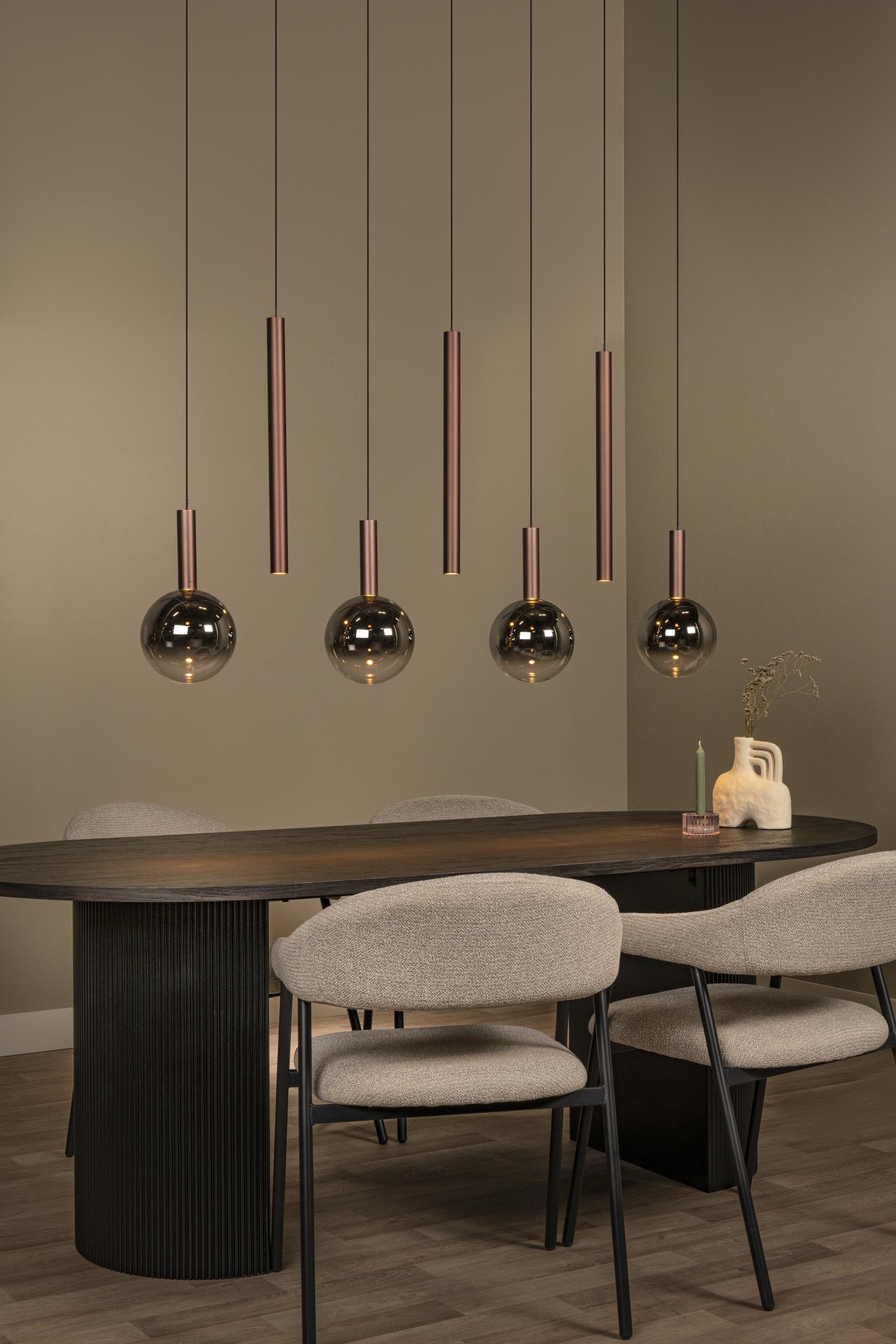Lucide JASMINE - Hanglamp - LED Dimb. - CCT - 7x4W 2200K/3300K - Koper | Premium - KwaliteitWonen.nl