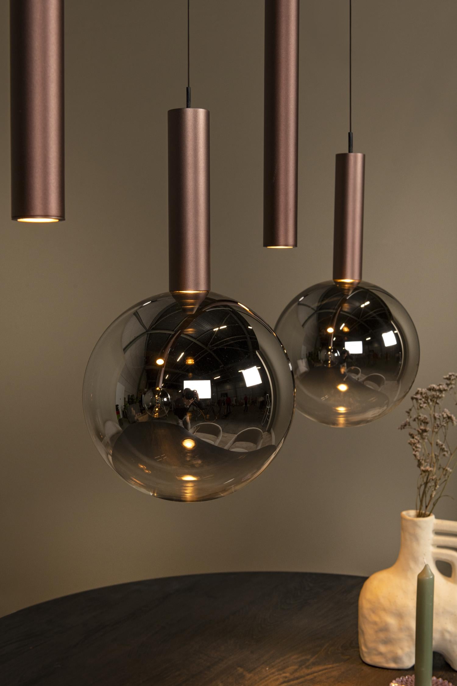 Lucide JASMINE - Hanglamp - LED Dimb. - CCT - 7x4W 2200K/3300K - Koper | Premium - KwaliteitWonen.nl