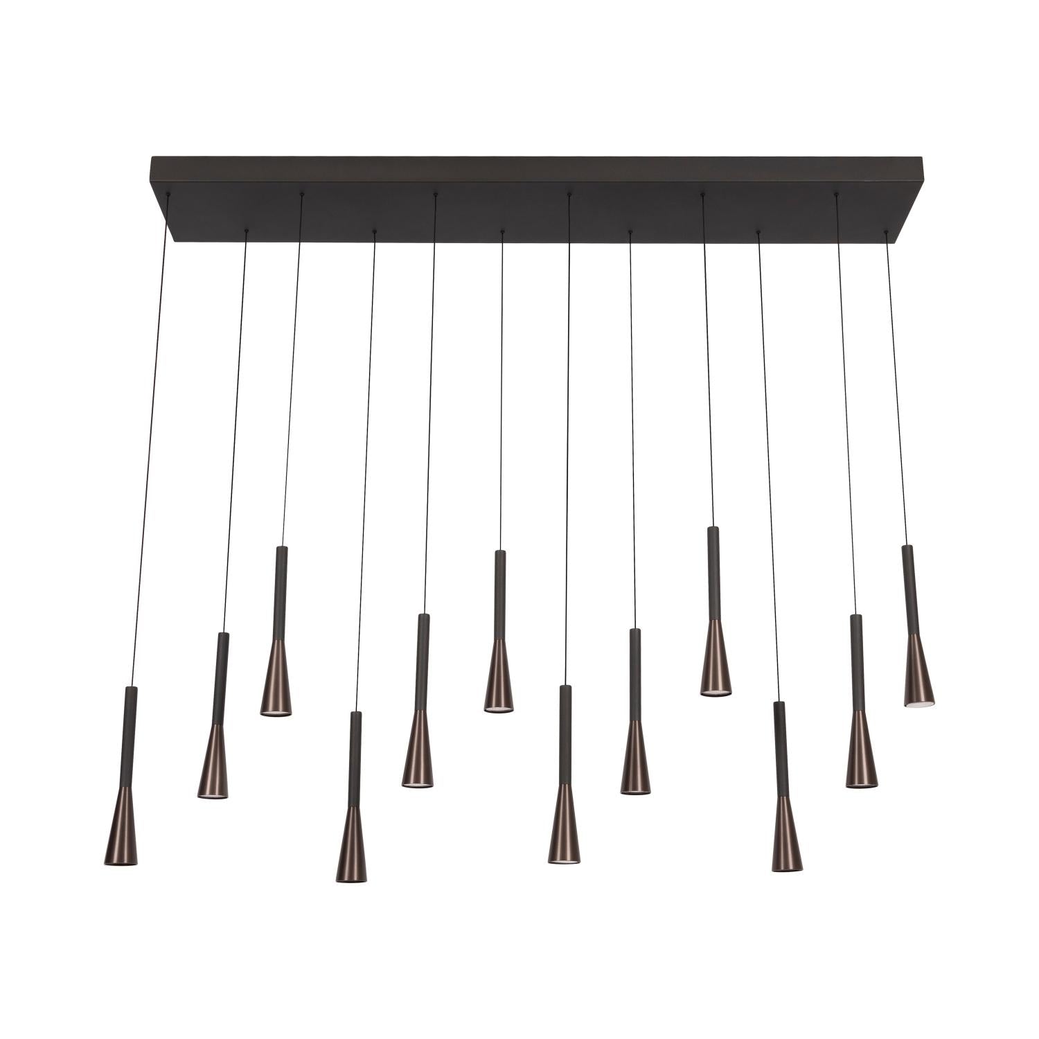 Lucide JOAKIM - Hanglamp - LED Dimb. - CCT - 12x7W 2700K/4000K - Met vervangbare LED-module - Koffie | Premium - KwaliteitWonen.nl