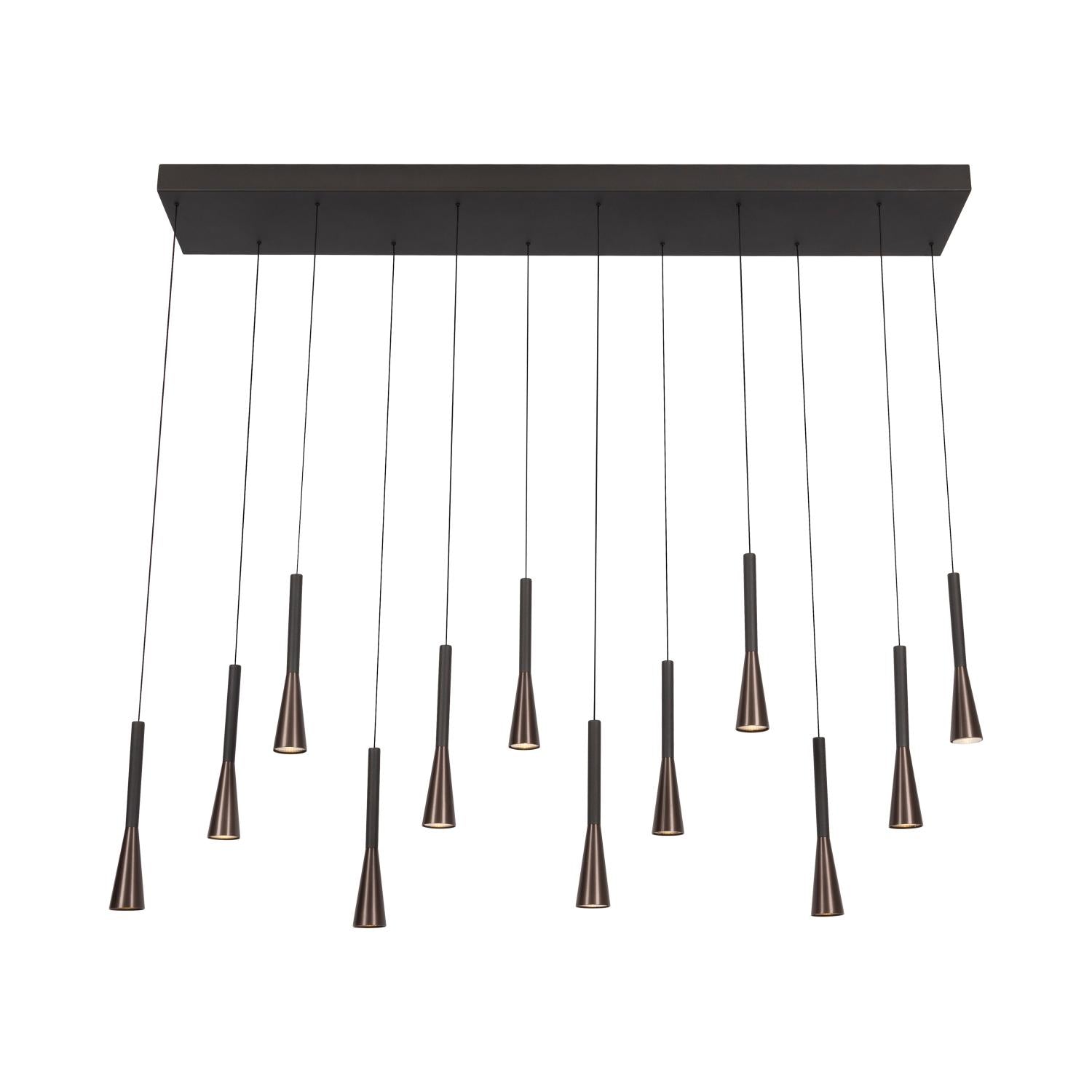 Lucide JOAKIM - Hanglamp - LED Dimb. - CCT - 12x7W 2700K/4000K - Met vervangbare LED-module - Koffie | Premium - KwaliteitWonen.nl