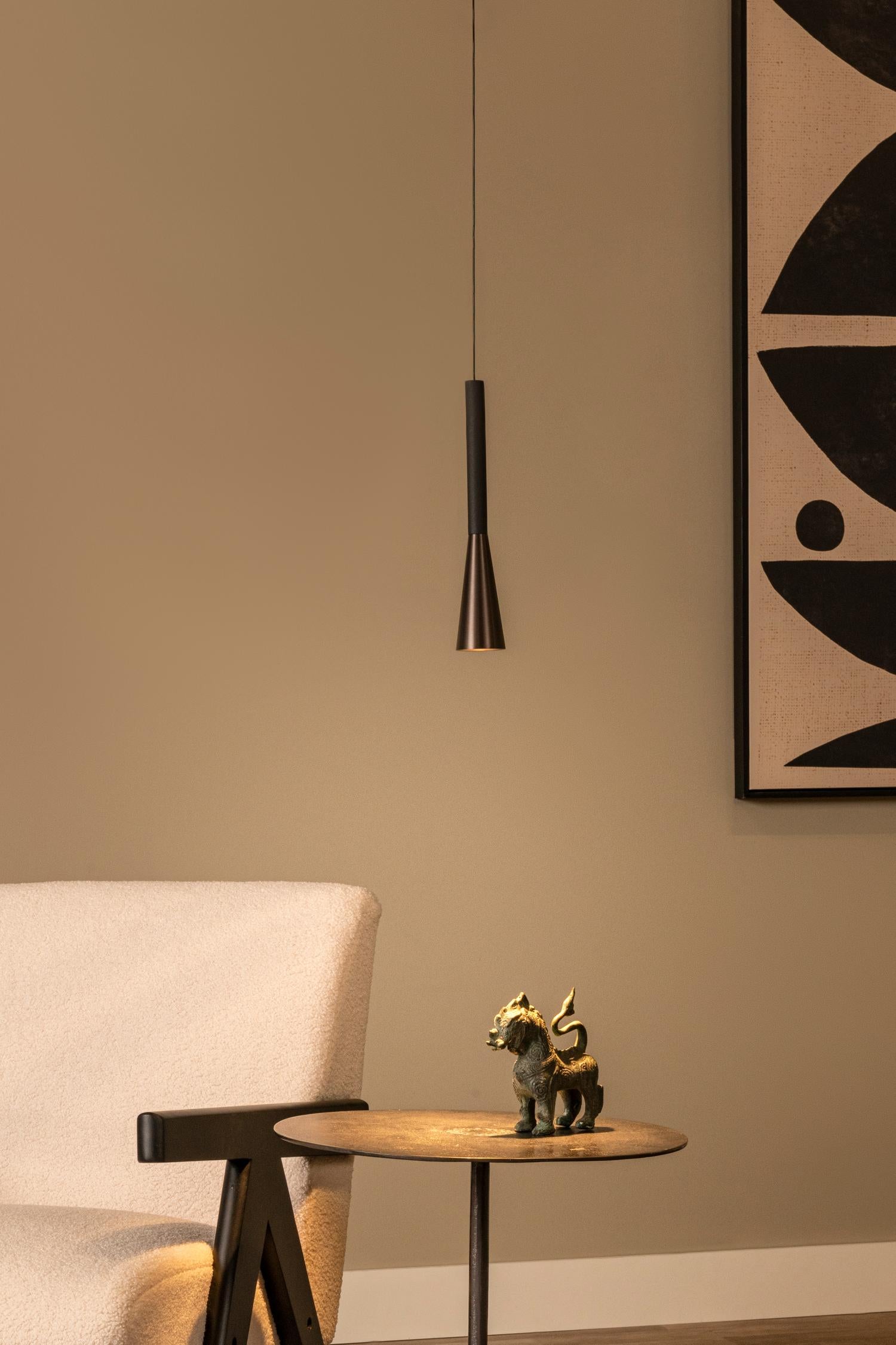 Lucide JOAKIM - Hanglamp - Ø 7,7 cm - LED Dimb. - CCT - 1x7W 2700K/4000K - Met vervangbare LED-module - Koffie | Premium - KwaliteitWonen.nl