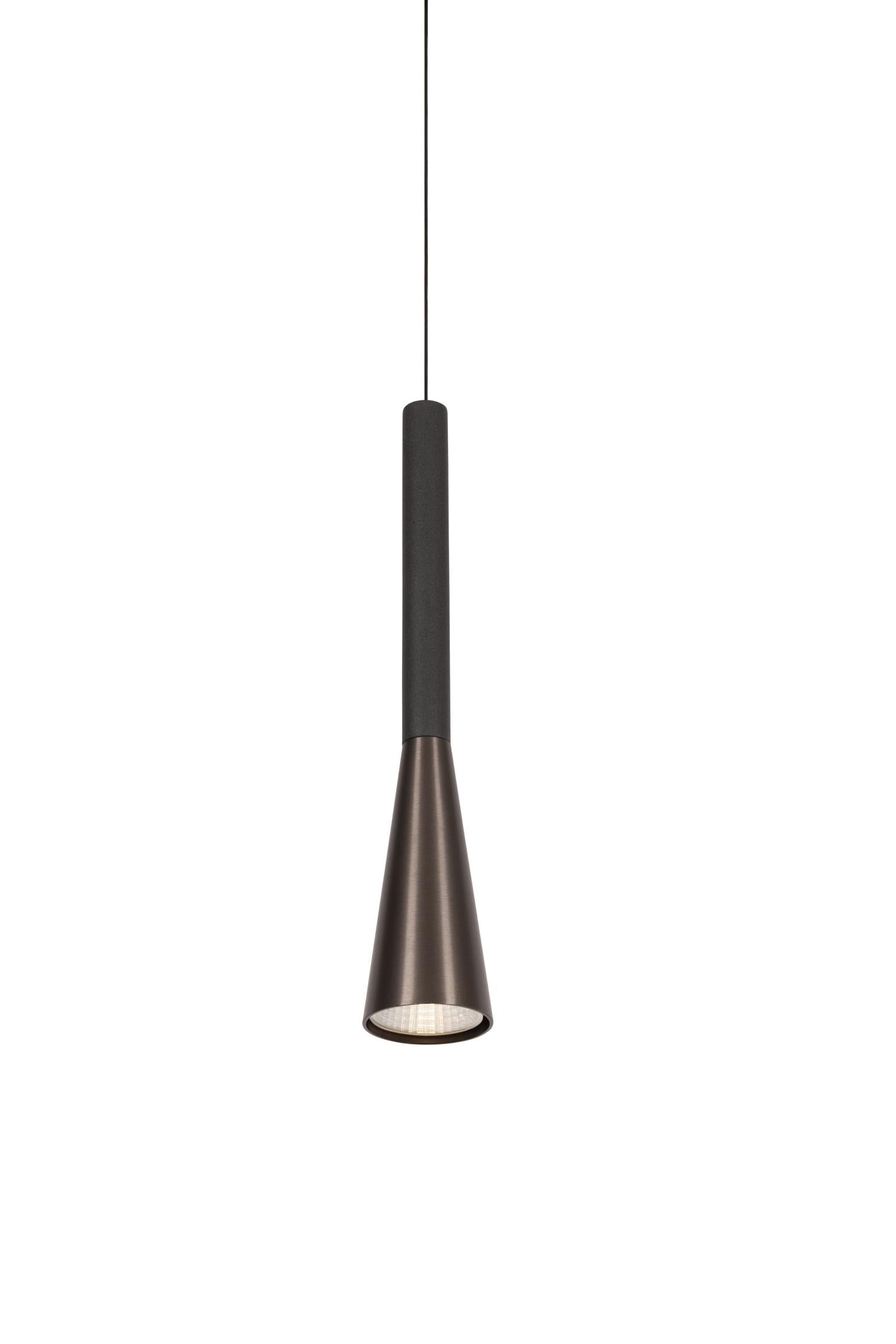 Lucide JOAKIM - Hanglamp - Ø 7,7 cm - LED Dimb. - CCT - 1x7W 2700K/4000K - Met vervangbare LED-module - Koffie | Premium - KwaliteitWonen.nl