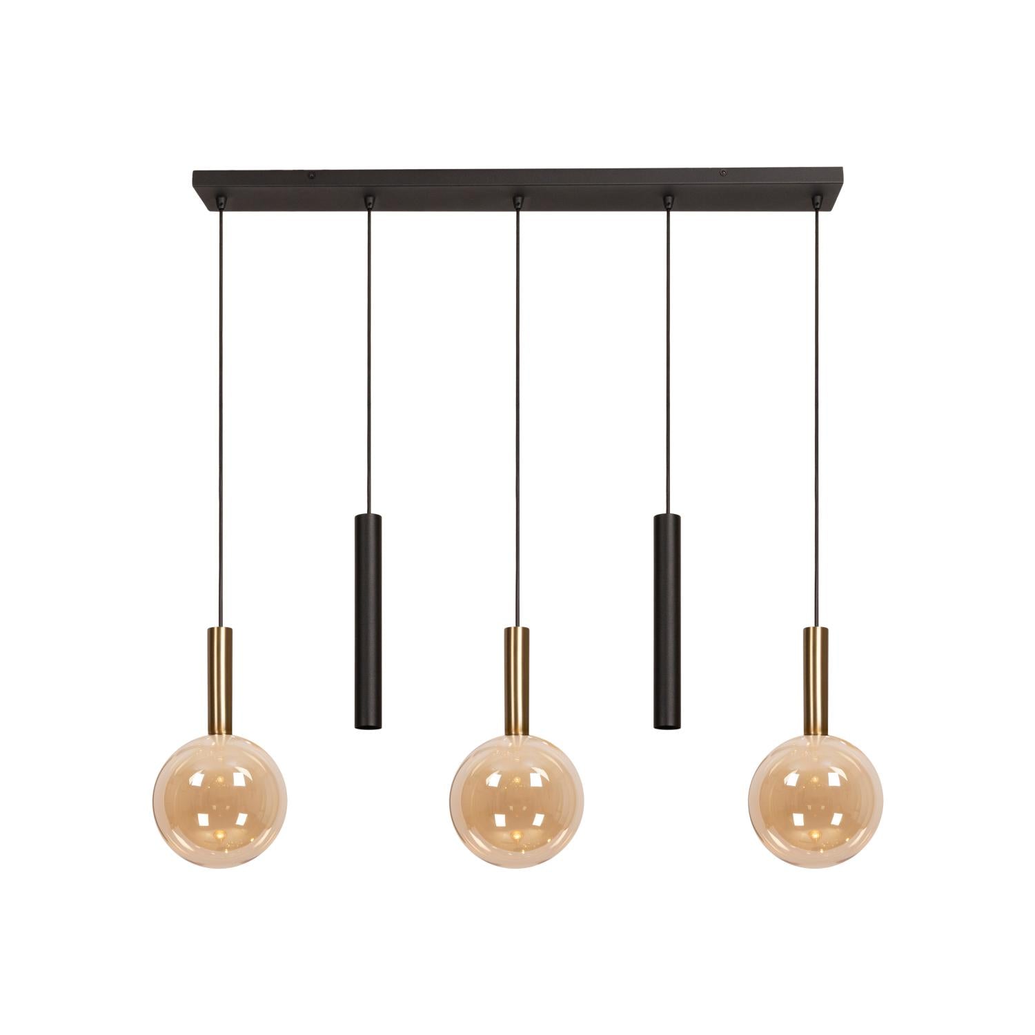 Lucide JOSIANE - Hanglamp - 3xG9 - Amber | Vibes - KwaliteitWonen.nl
