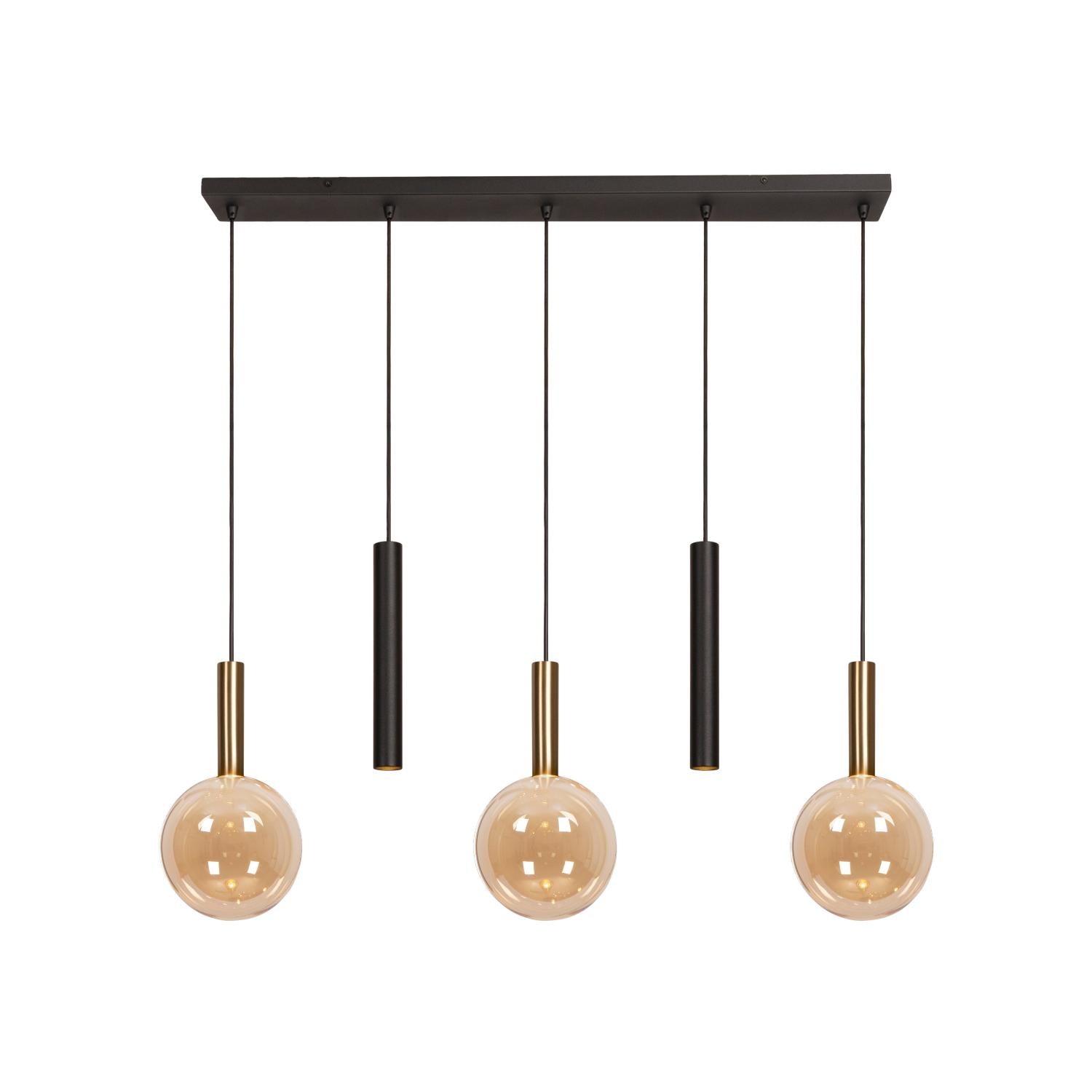 Lucide JOSIANE - Hanglamp - 3xG9 - Amber | Vibes - KwaliteitWonen.nl