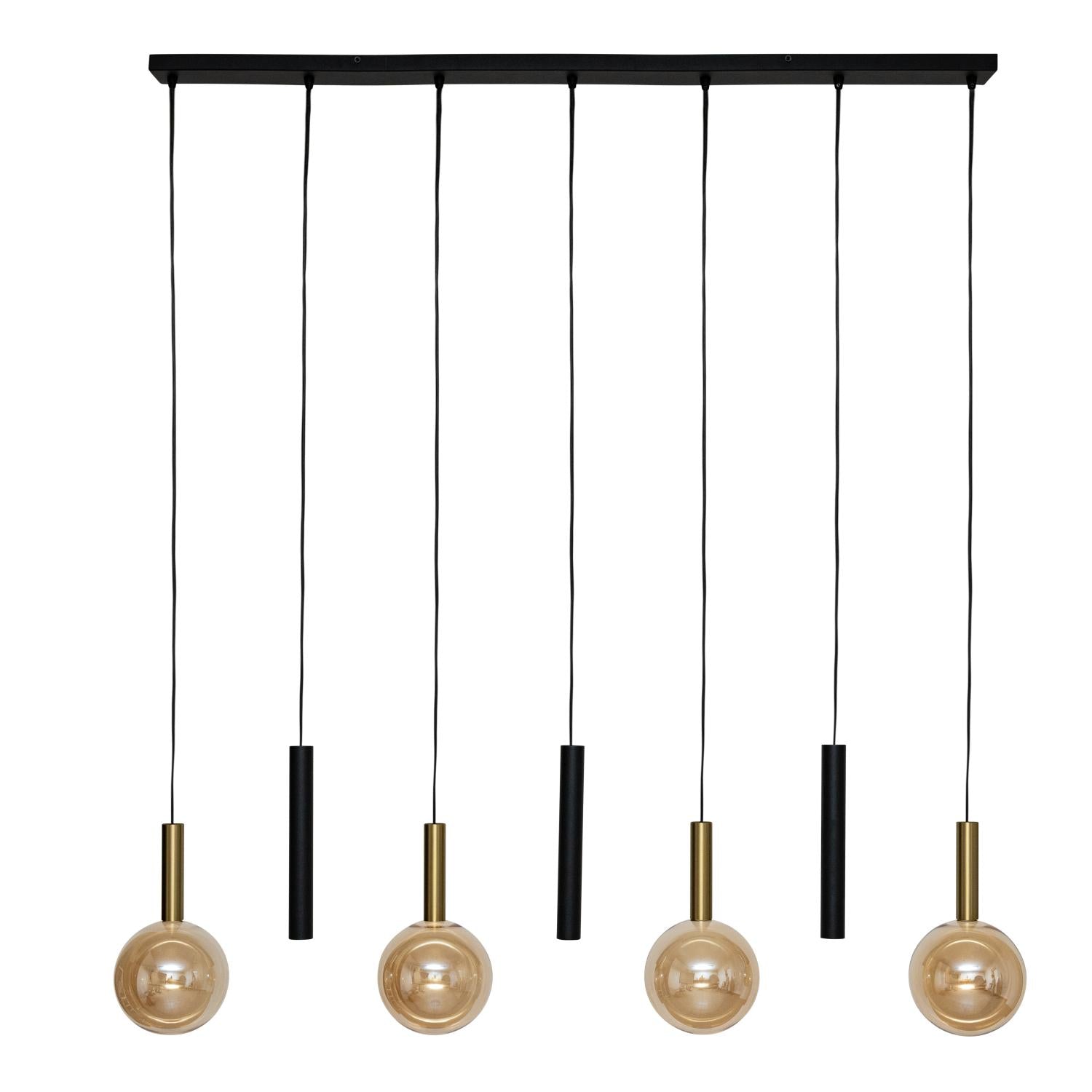 Lucide JOSIANE - Hanglamp - 4xG9 - Zwart | Vibes - KwaliteitWonen.nl