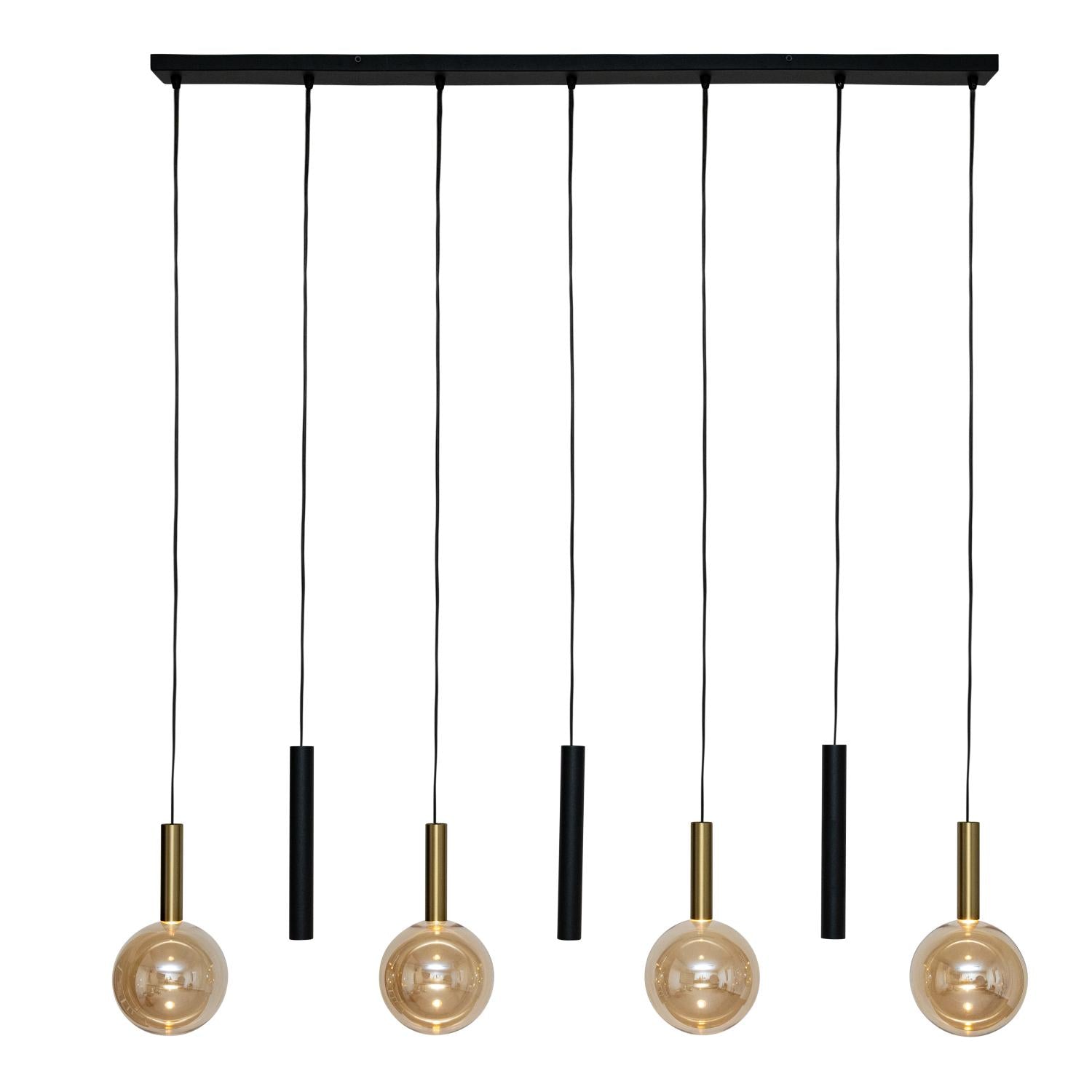 Lucide JOSIANE - Hanglamp - 4xG9 - Zwart | Vibes - KwaliteitWonen.nl