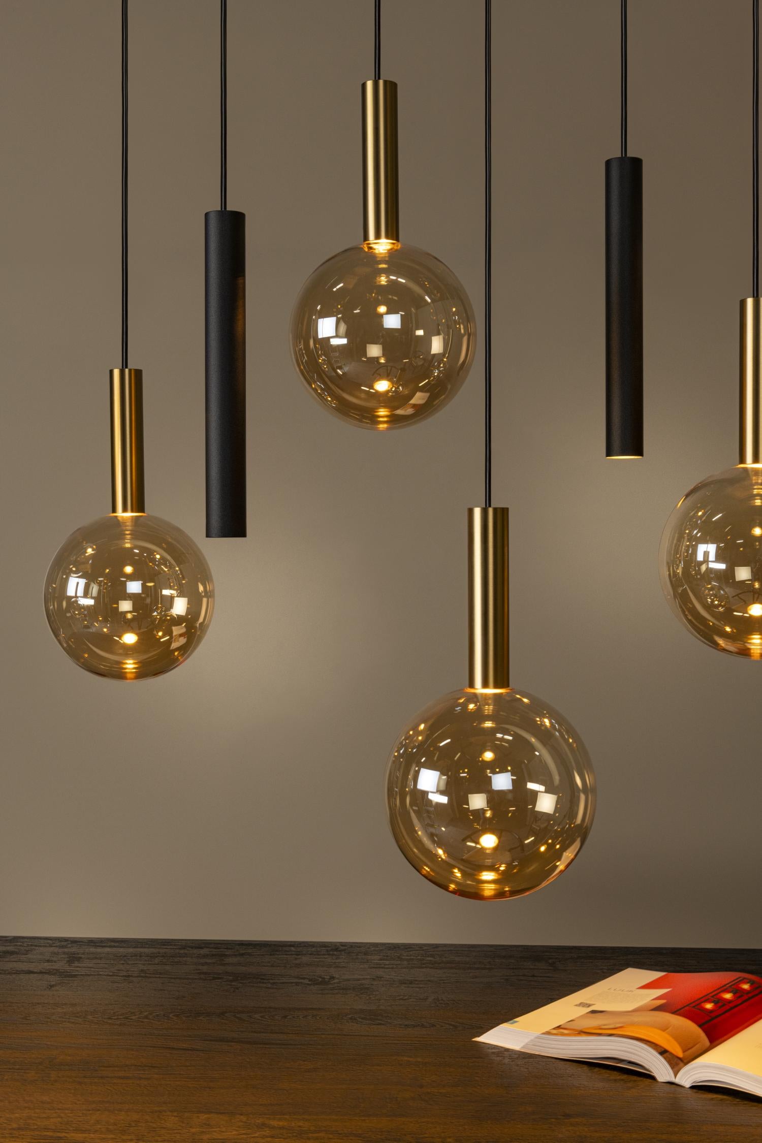 Lucide JOSIANE - Hanglamp - 7xG9 - Zwart | Vibes - KwaliteitWonen.nl