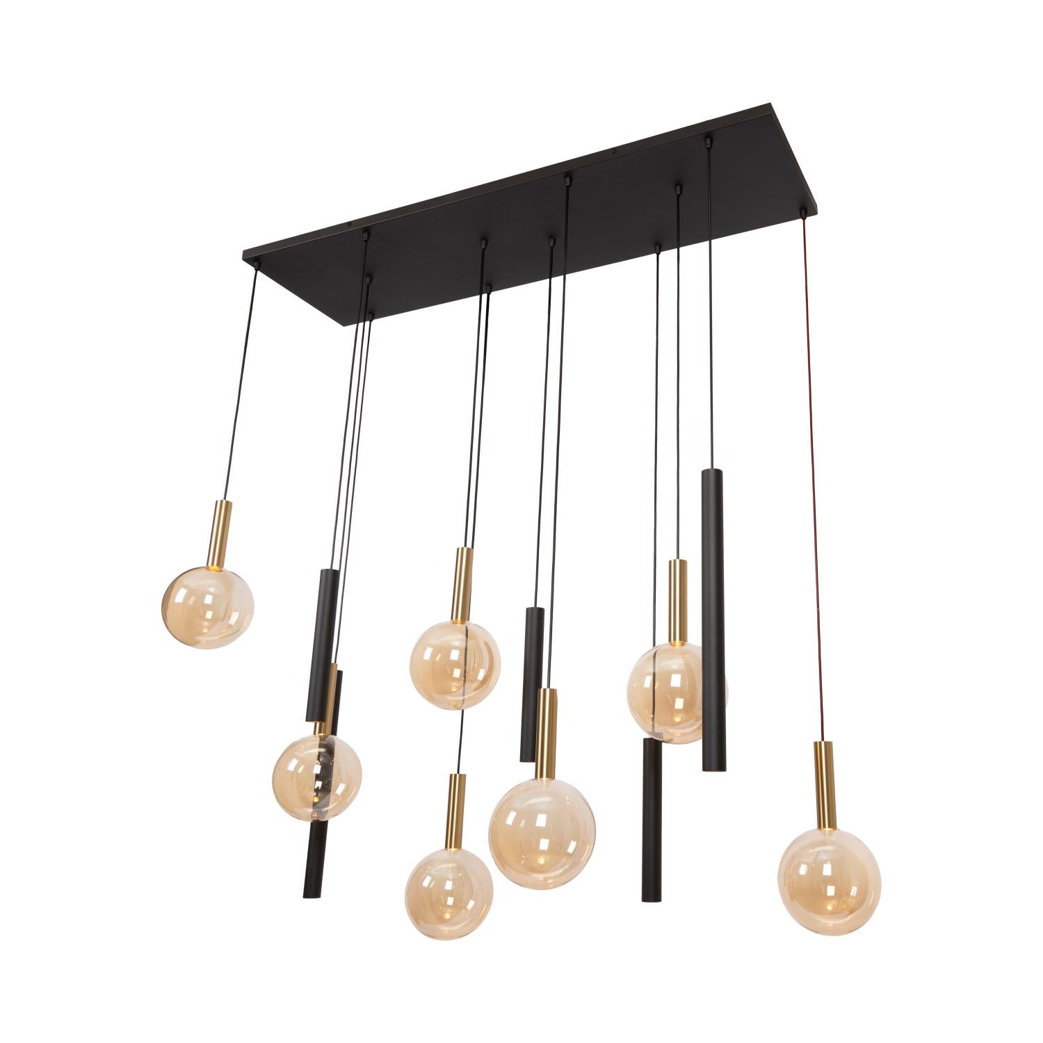 Lucide JOSIANE - Hanglamp - 7xG9 - Zwart | Vibes - KwaliteitWonen.nl