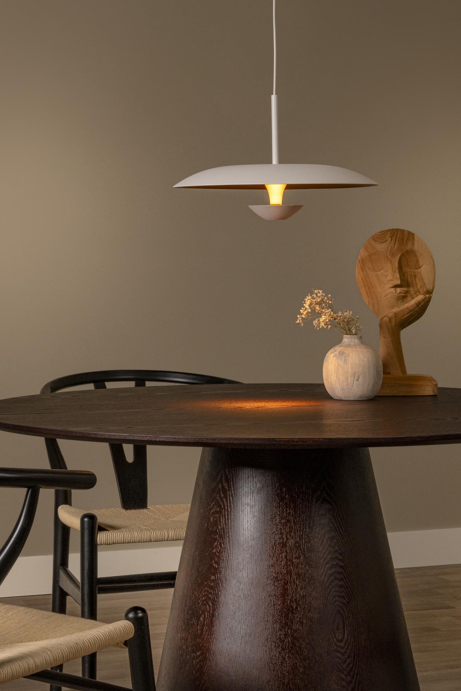 Lucide KENNETH - Hanglamp - Ø 40 cm - LED Dimb. - 1x12W 2700K - Wit | Premium - KwaliteitWonen.nl