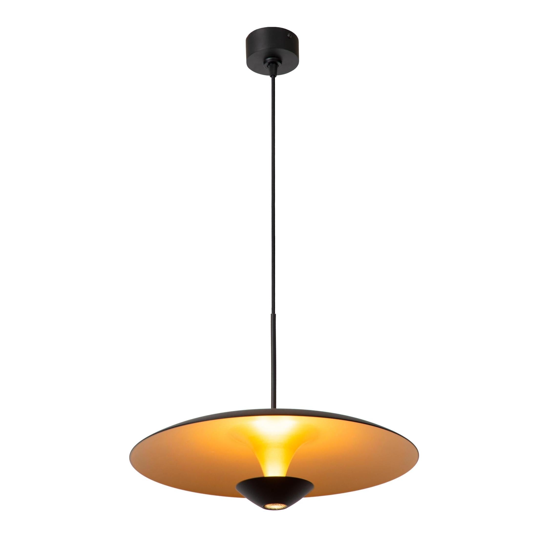 Lucide KENNETH - Hanglamp - Ø 40 cm - LED Dimb. - 1x12W 2700K - Zwart | Premium - KwaliteitWonen.nl