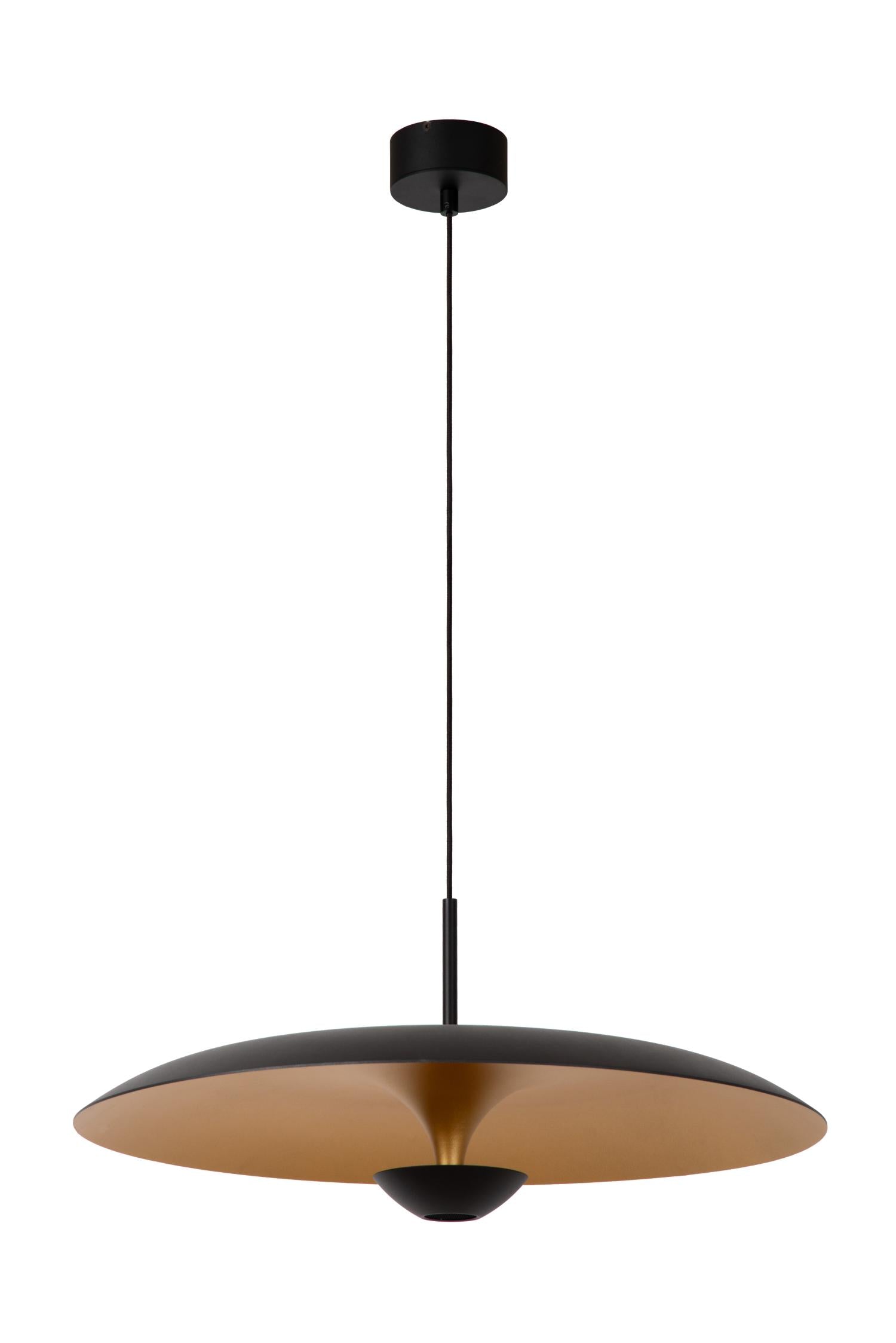 Lucide KENNETH - Hanglamp - Ø 60 cm - LED Dimb. - 1x16W 2700K - Zwart | Premium - KwaliteitWonen.nl