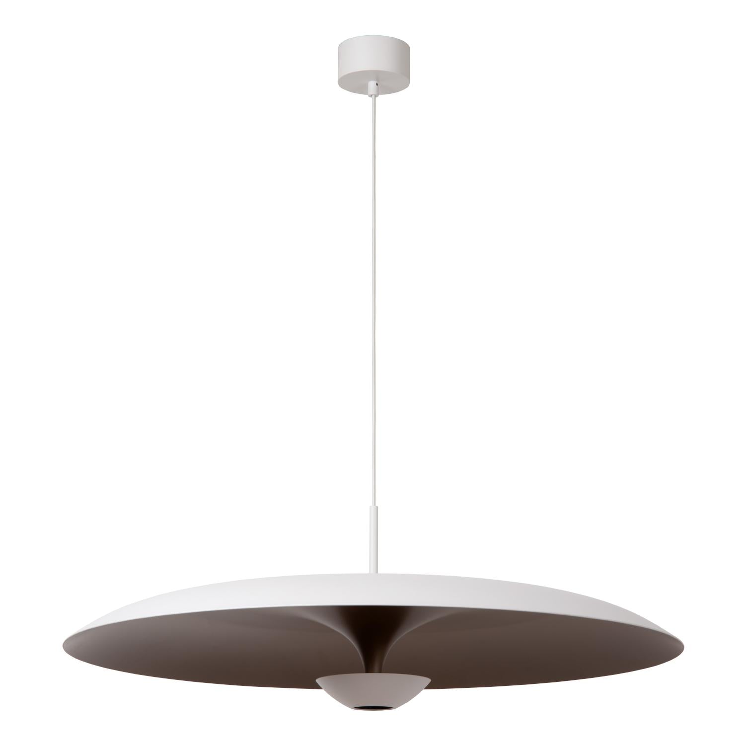 Lucide KENNETH - Hanglamp - Ø 80 cm - LED Dimb. - 1x22W 2700K - Wit | Premium - KwaliteitWonen.nl