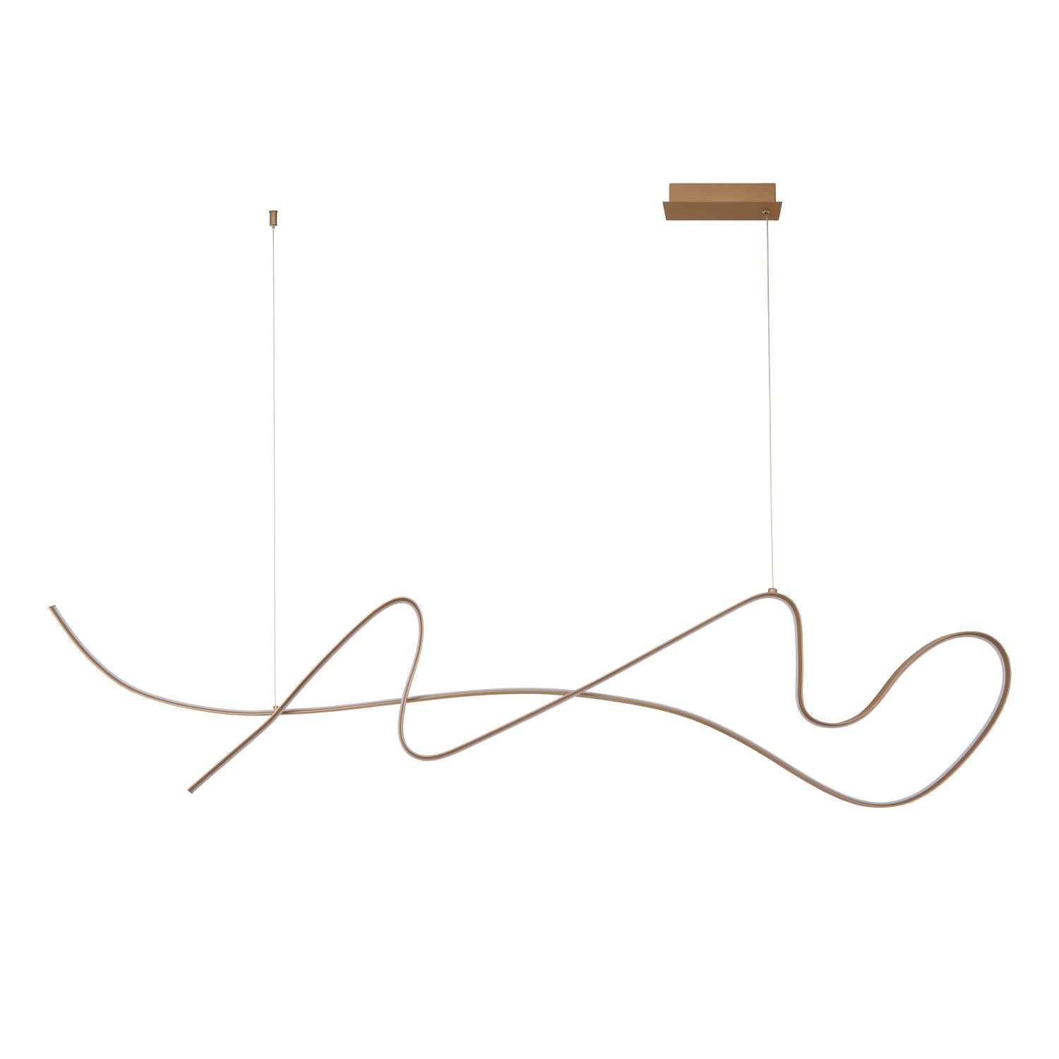 Lucide LAMBADA - Hanglamp - LED Dimb. - 1x47W 2700K - Champagne kleur | Premium - KwaliteitWonen.nl