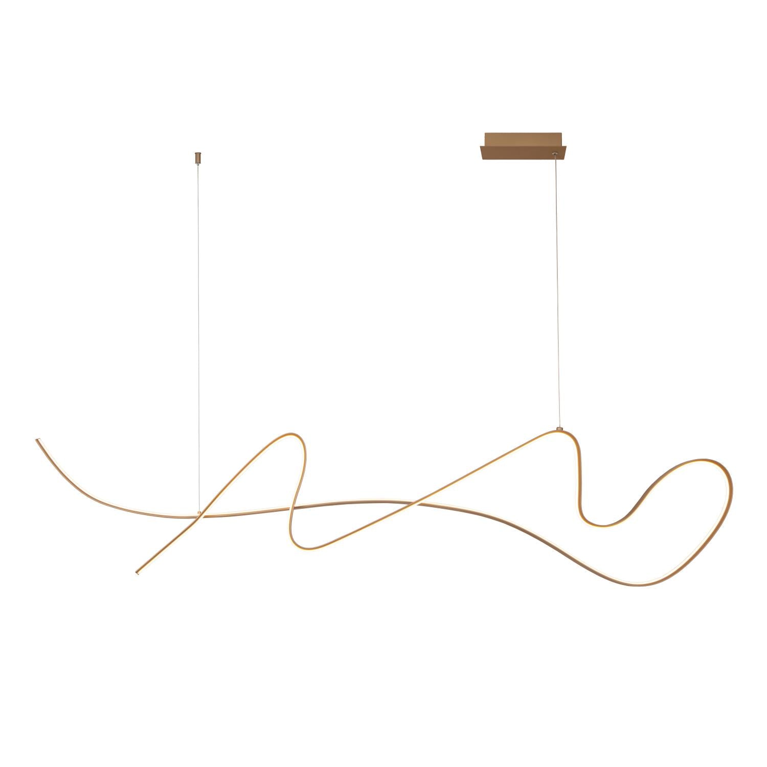 Lucide LAMBADA - Hanglamp - LED Dimb. - 1x47W 2700K - Champagne kleur | Premium - KwaliteitWonen.nl