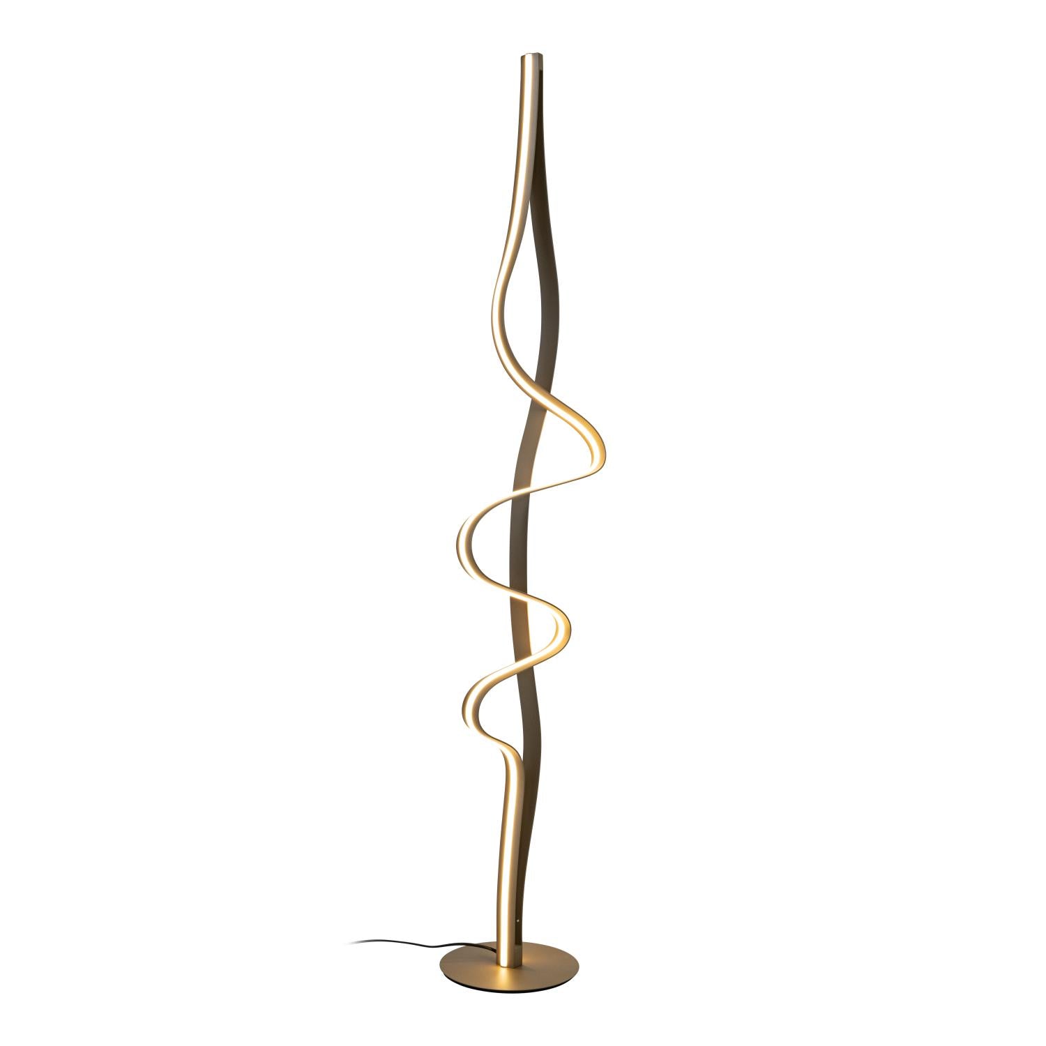 Lucide LAMBADA - Vloerlamp - LED Dimb. - 1x38W 2700K - Mat Goud / Messing | Premium - KwaliteitWonen.nl