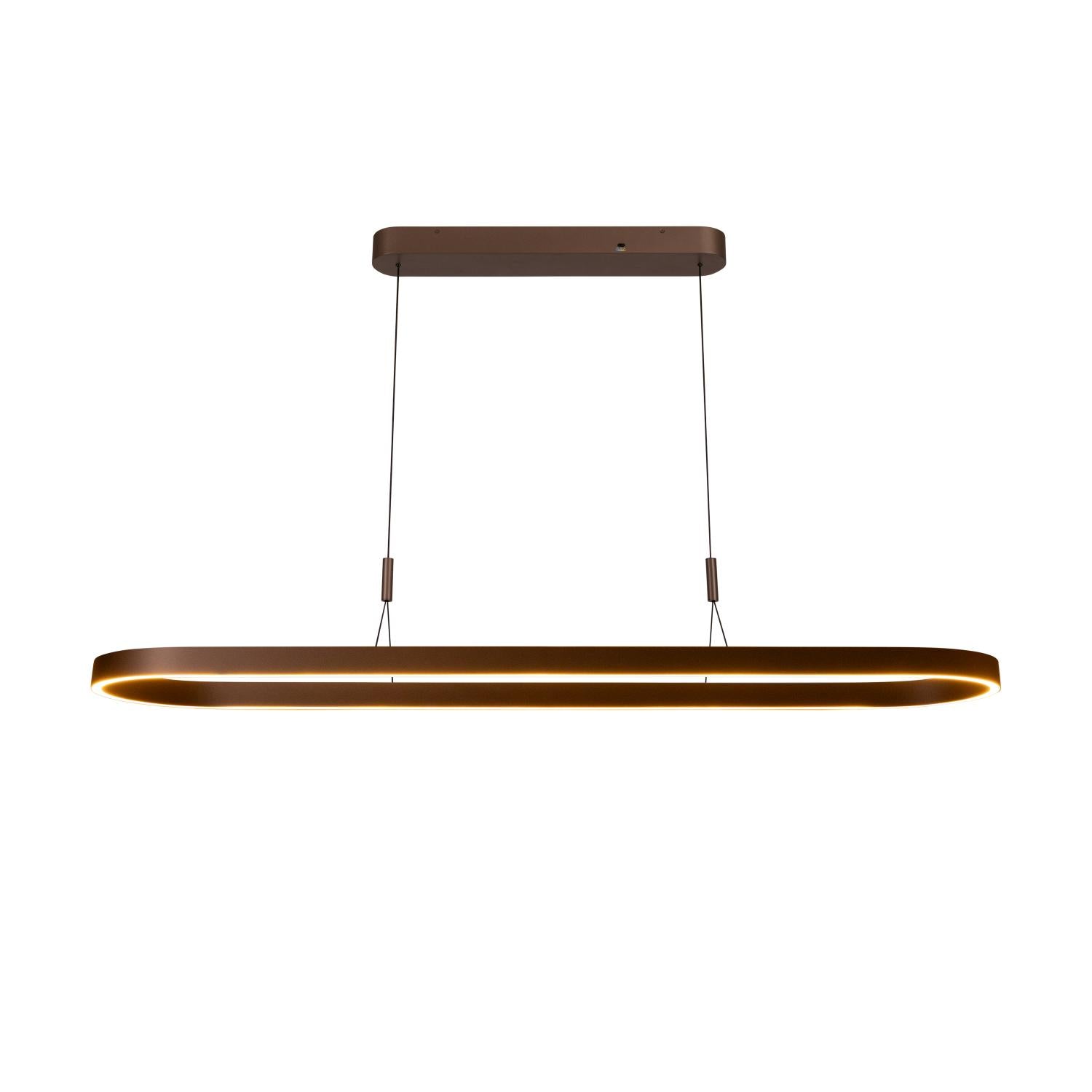 Lucide LIANE - Hanglamp - LED Dimb. - CCT - 2x40W 2700K/4000K - Roest bruin | Vibes - KwaliteitWonen.nl