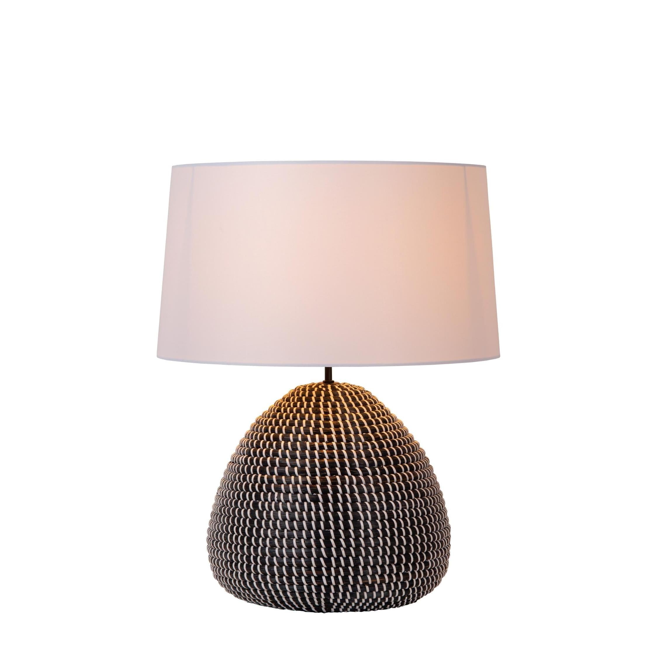 Lucide MADUKA - Tafellamp - Ø 45 cm - 1xE27 - Zwart | Premium - KwaliteitWonen.nl