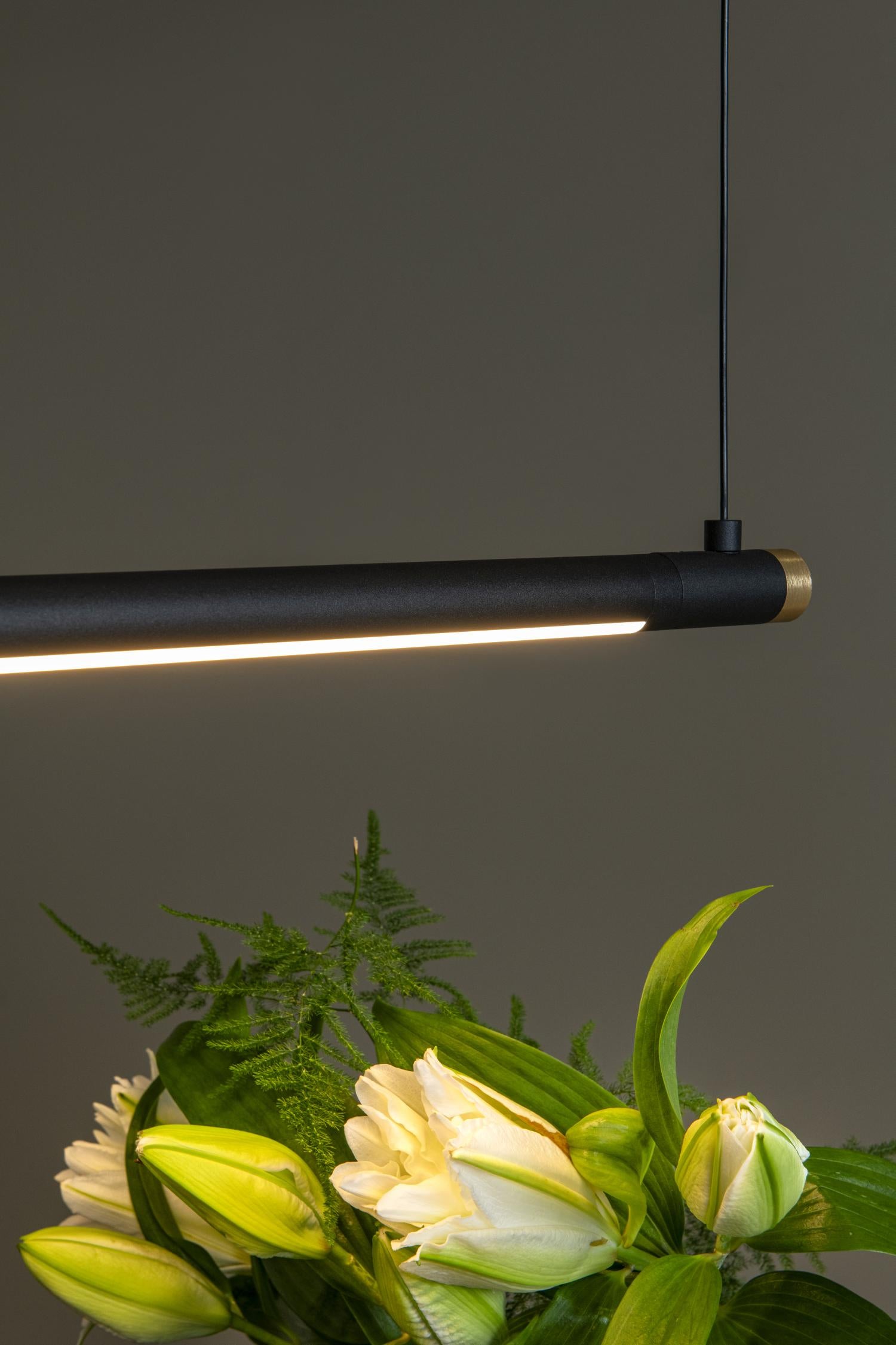 Lucide MARNIK - Hanglamp - Ø 2,5 cm - LED Dimb. - CCT - 1x22W 2700K/4000K - Handbewegingssensor - Zwart | Premium - KwaliteitWonen.nl