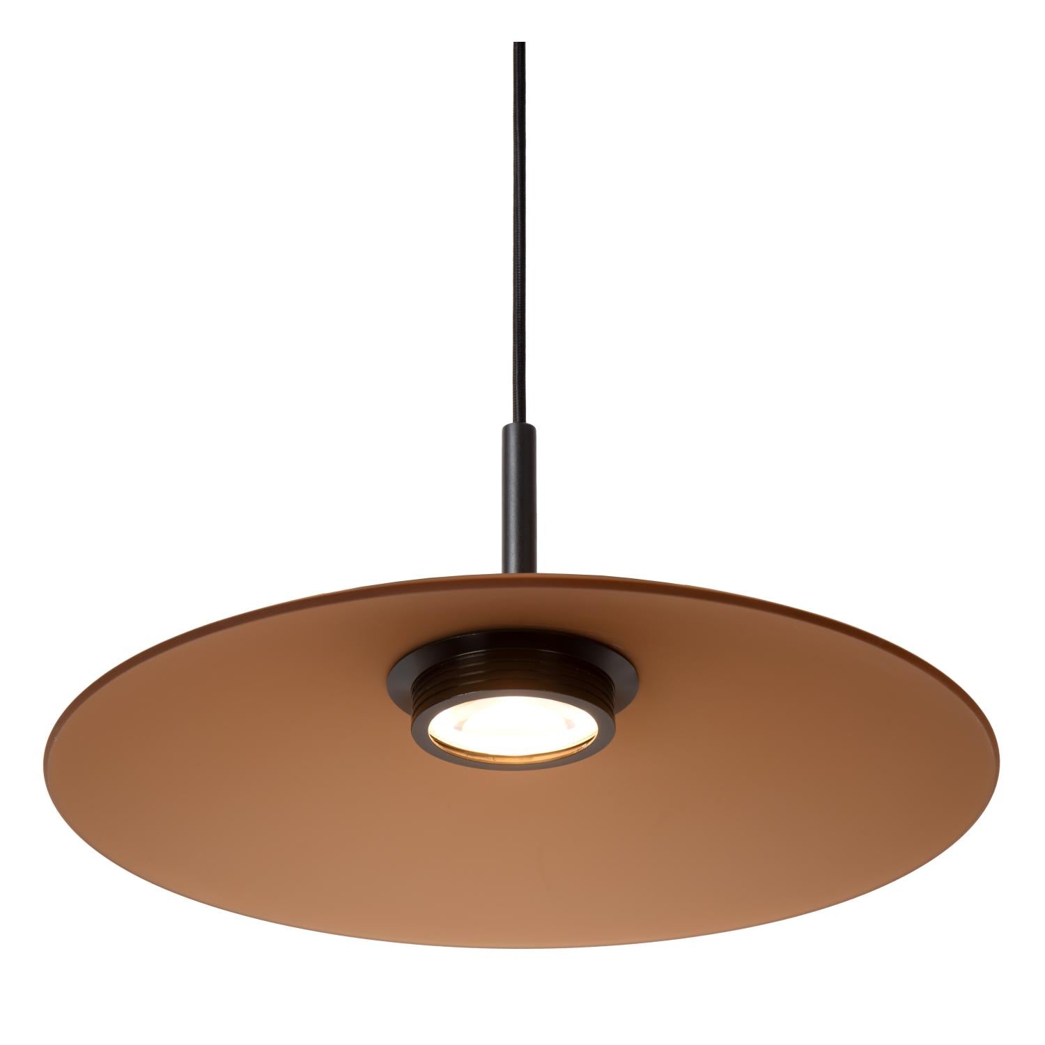 Lucide MENGA - Hanglamp - Ø 40 cm - LED Dimb. - 1x11W 2700K - Amber | Premium - KwaliteitWonen.nl