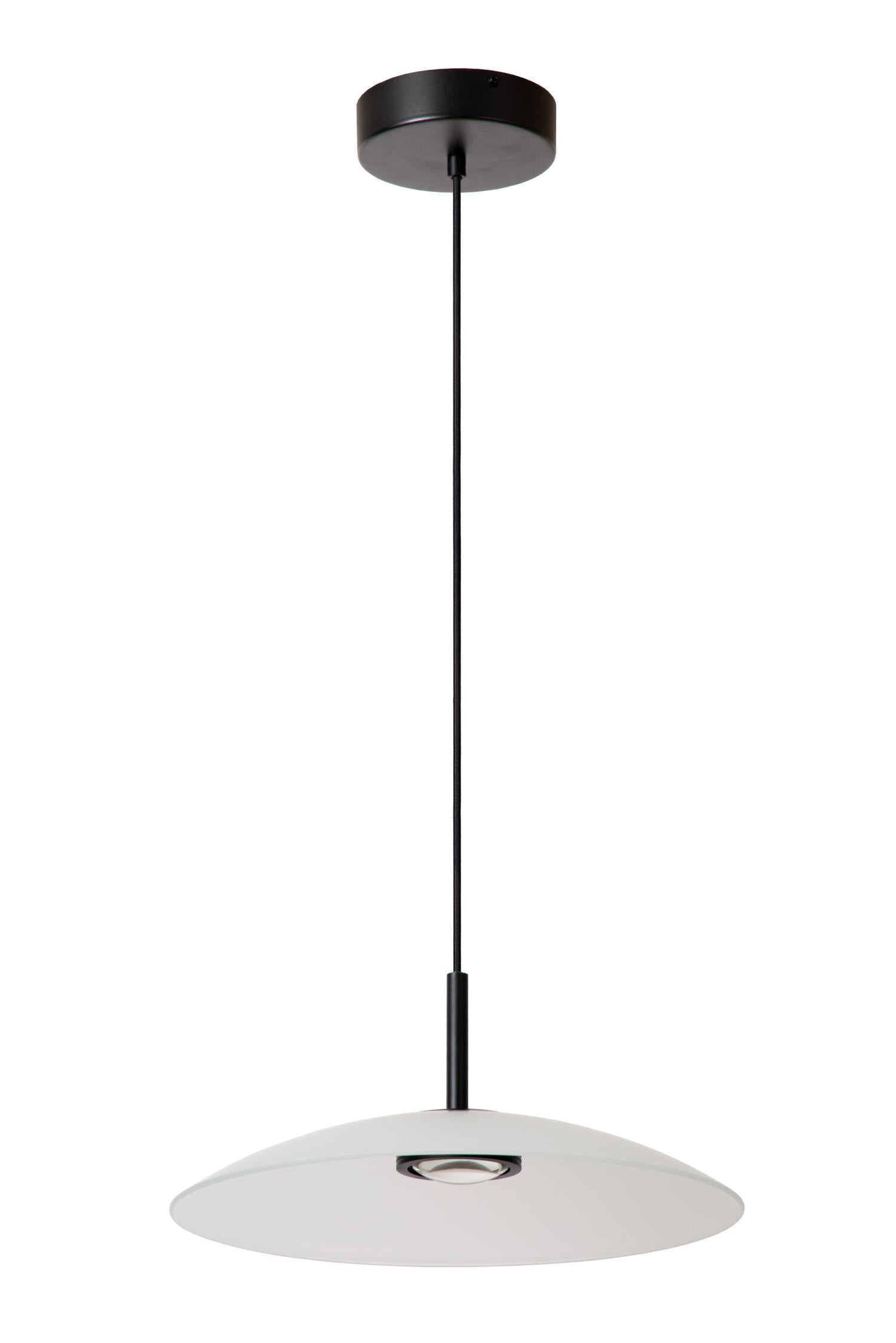 Lucide MENGA - Hanglamp - Ø 40 cm - LED Dimb. - 1x11W 2700K - Opaal | Premium - KwaliteitWonen.nl