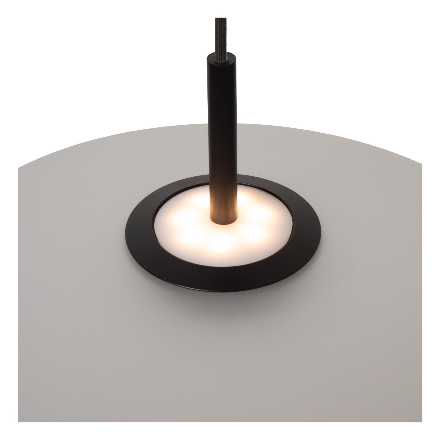 Lucide MENGA - Hanglamp - Ø 40 cm - LED Dimb. - 1x11W 2700K - Opaal | Premium - KwaliteitWonen.nl