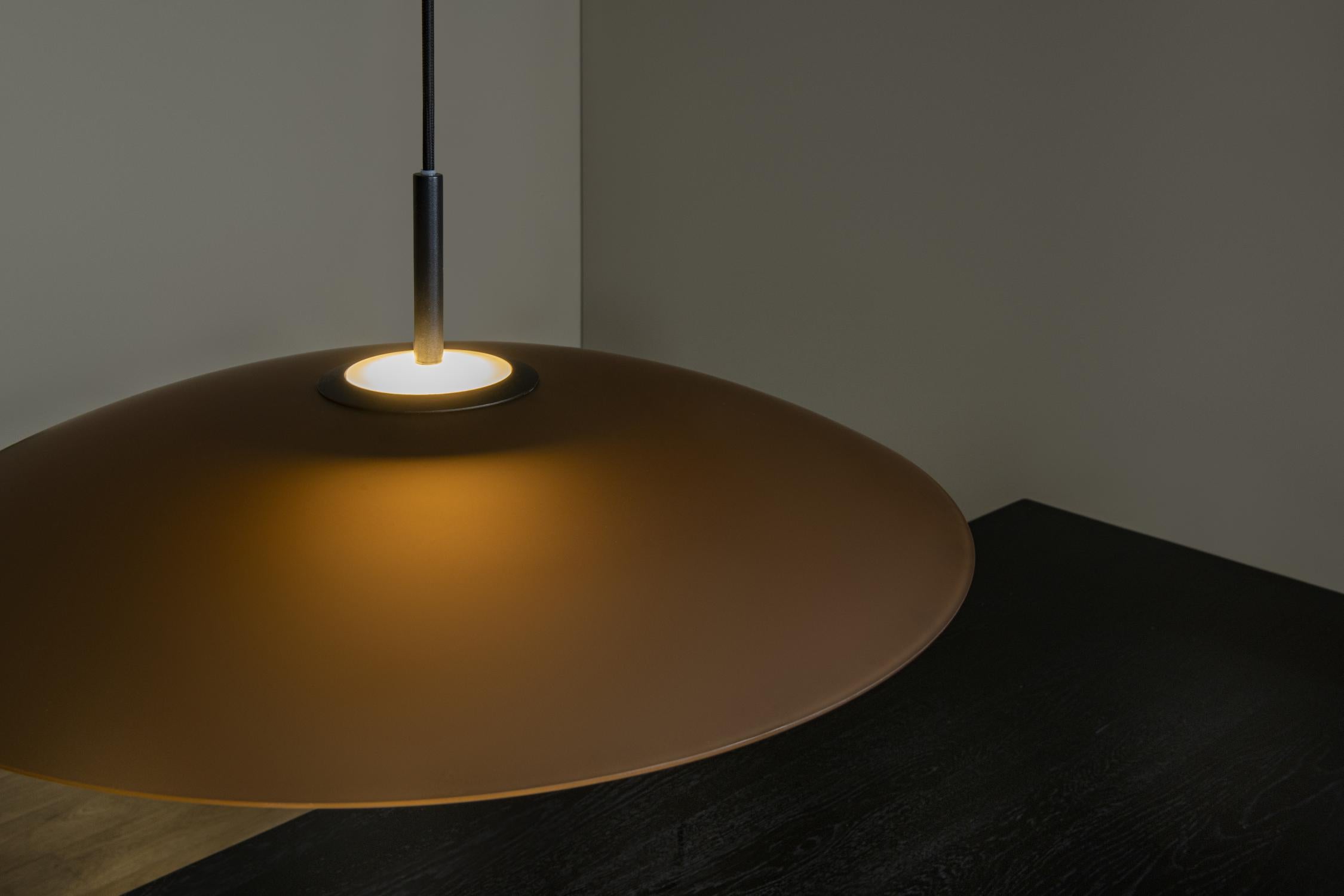 Lucide MENGA - Hanglamp - Ø 60 cm - LED Dimb. - 1x18,6W 2700K - Amber | Premium - KwaliteitWonen.nl