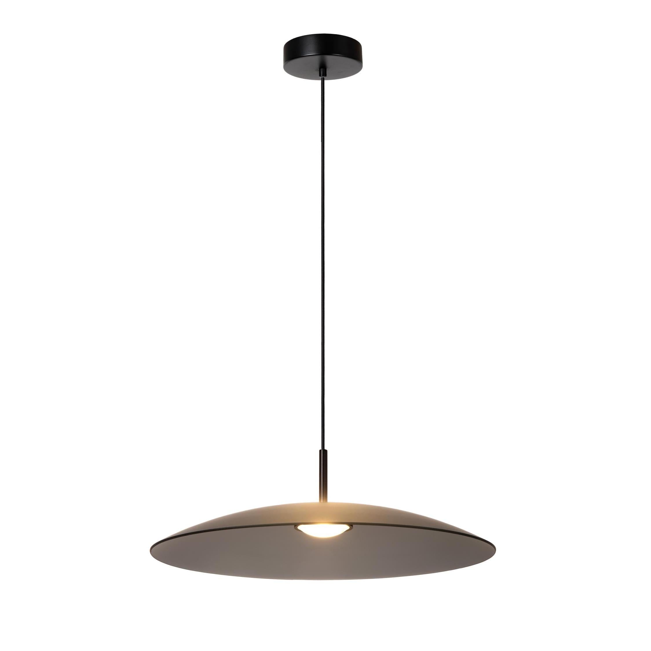 Lucide MENGA - Hanglamp - Ø 60 cm - LED Dimb. - 1x18,6W 2700K - Fumé | Premium - KwaliteitWonen.nl
