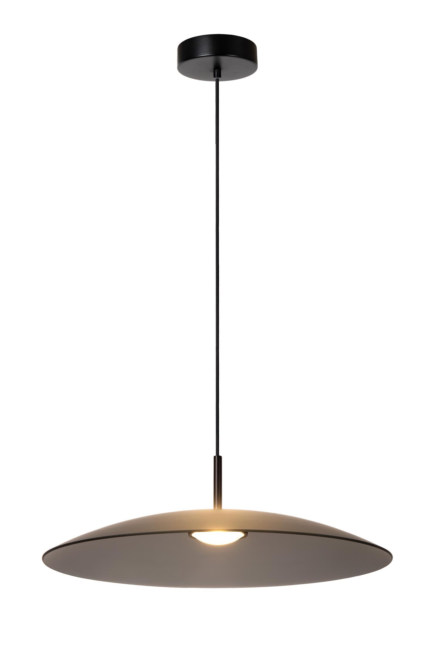 Lucide MENGA - Hanglamp - Ø 60 cm - LED Dimb. - 1x18,6W 2700K - Fumé | Premium - KwaliteitWonen.nl