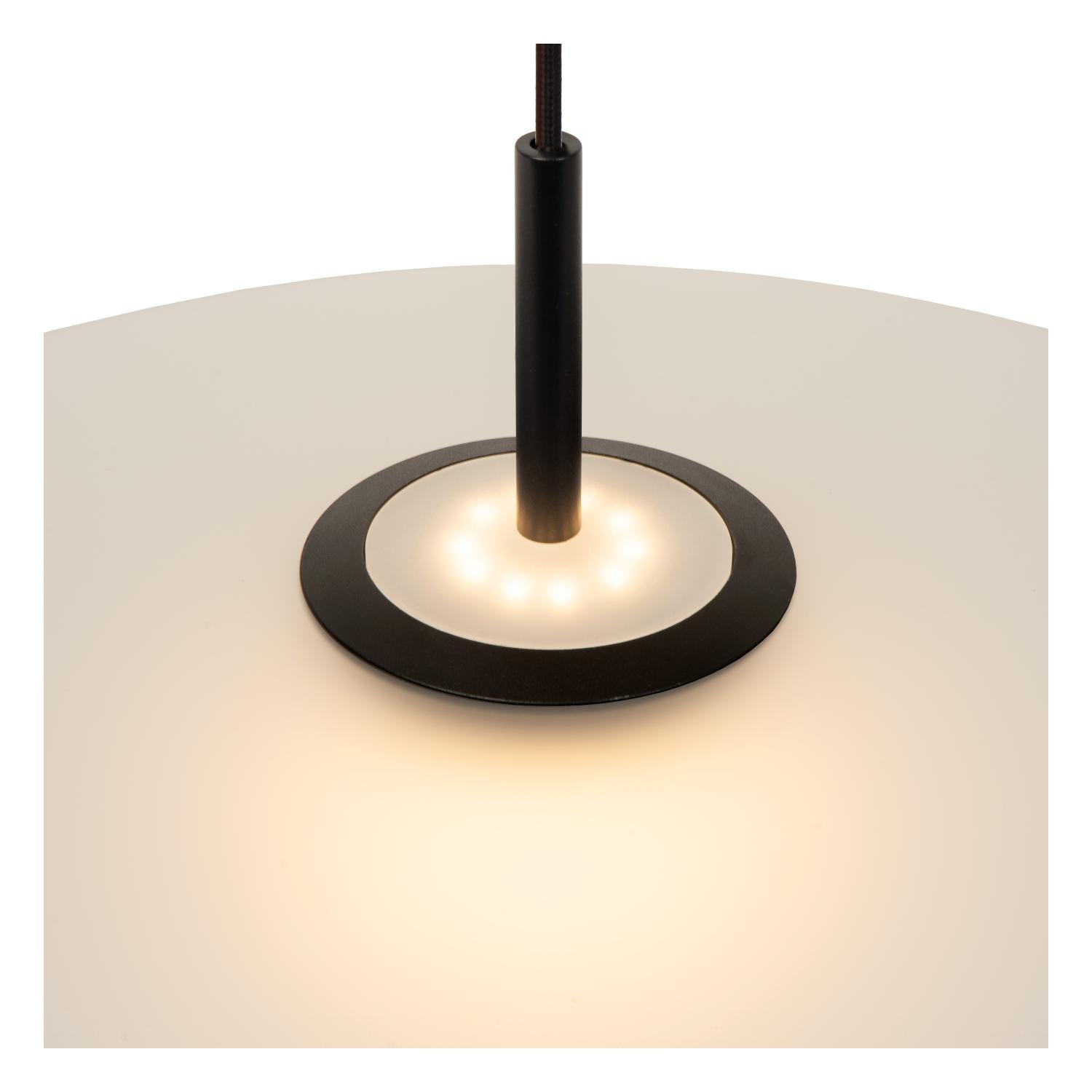Lucide MENGA - Hanglamp - Ø 60 cm - LED Dimb. - 1x18,6W 2700K - Opaal | Premium - KwaliteitWonen.nl