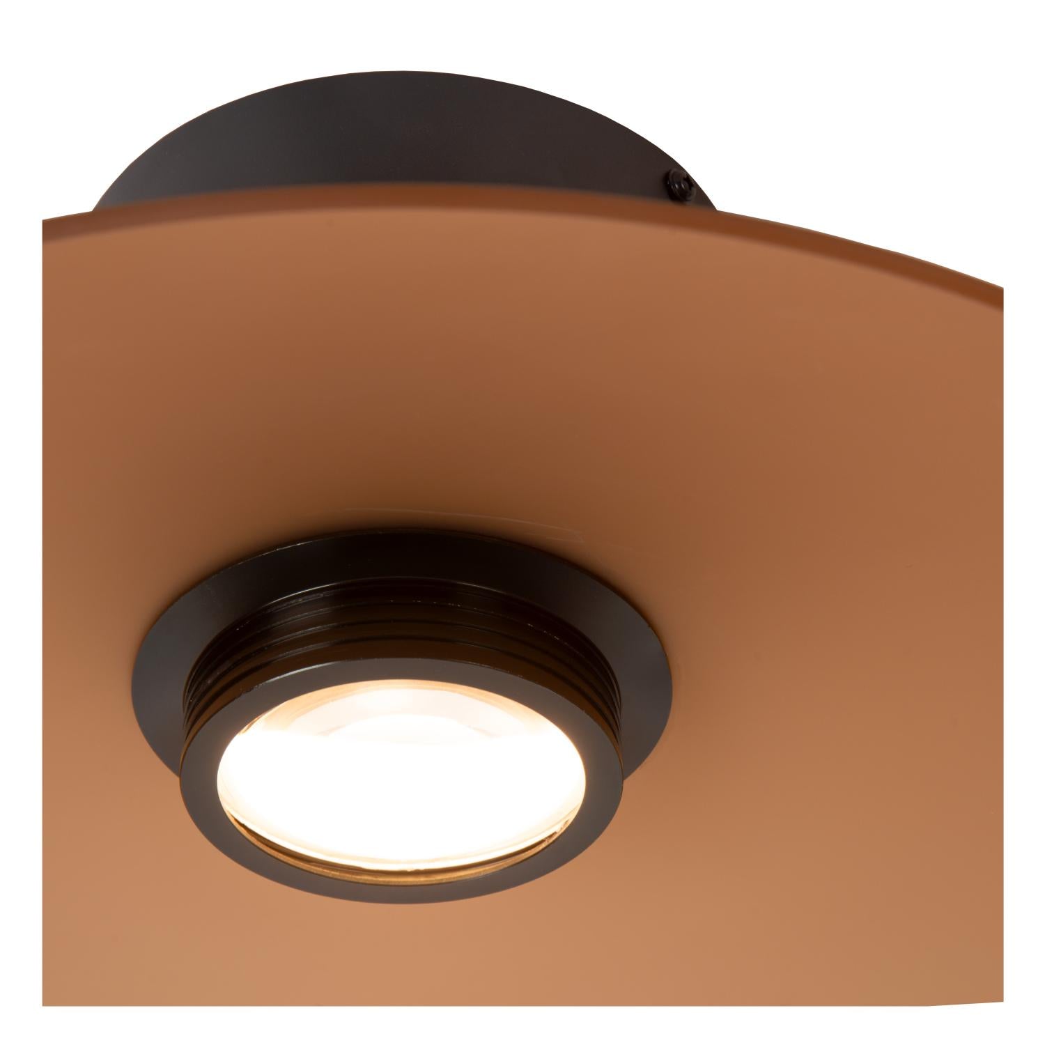 Lucide MENGA - Plafonnière - Ø 40 cm - LED Dimb. - 1x11W 2700K - Amber | Premium - KwaliteitWonen.nl