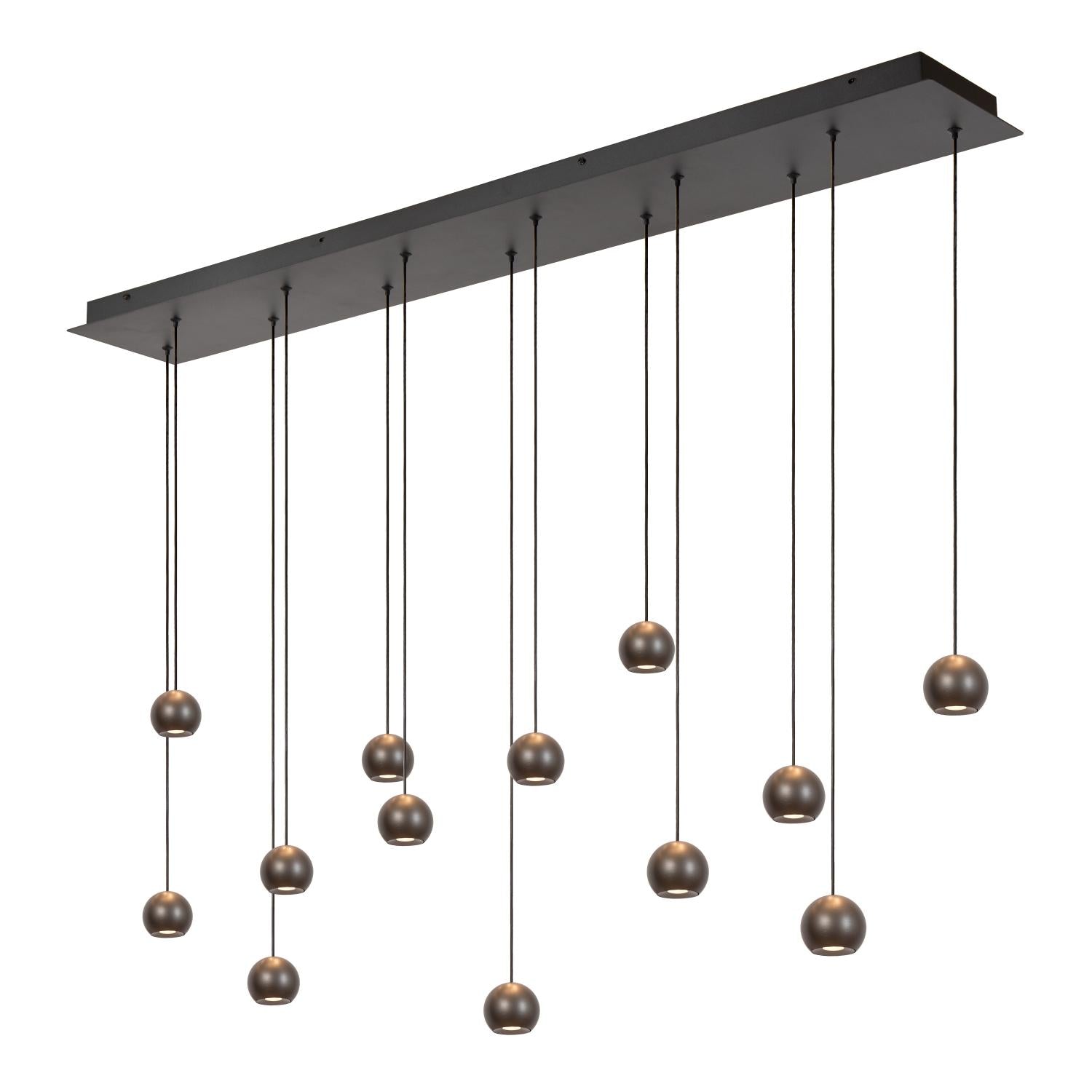 Lucide MONTANA - Hanglamp - LED Dimb. - CCT - 13x5,7W 2700K/4000K - Geschikt voor vide en hoge plafonds - Grijs ijzer | Premium - KwaliteitWonen.nl