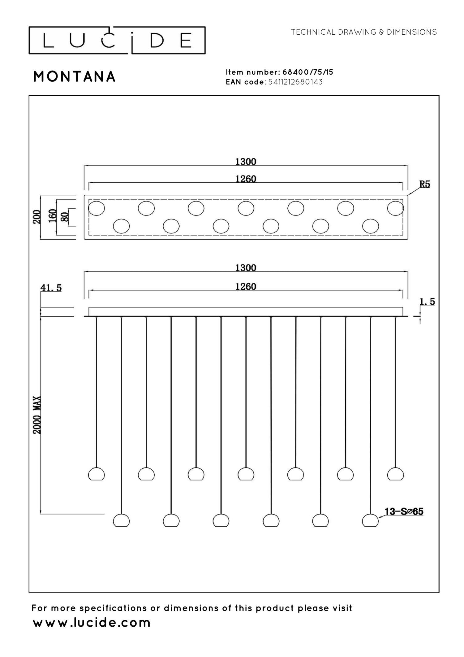 Lucide MONTANA - Hanglamp - LED Dimb. - CCT - 13x5,7W 2700K/4000K - Geschikt voor vide en hoge plafonds - Grijs ijzer | Premium - KwaliteitWonen.nl