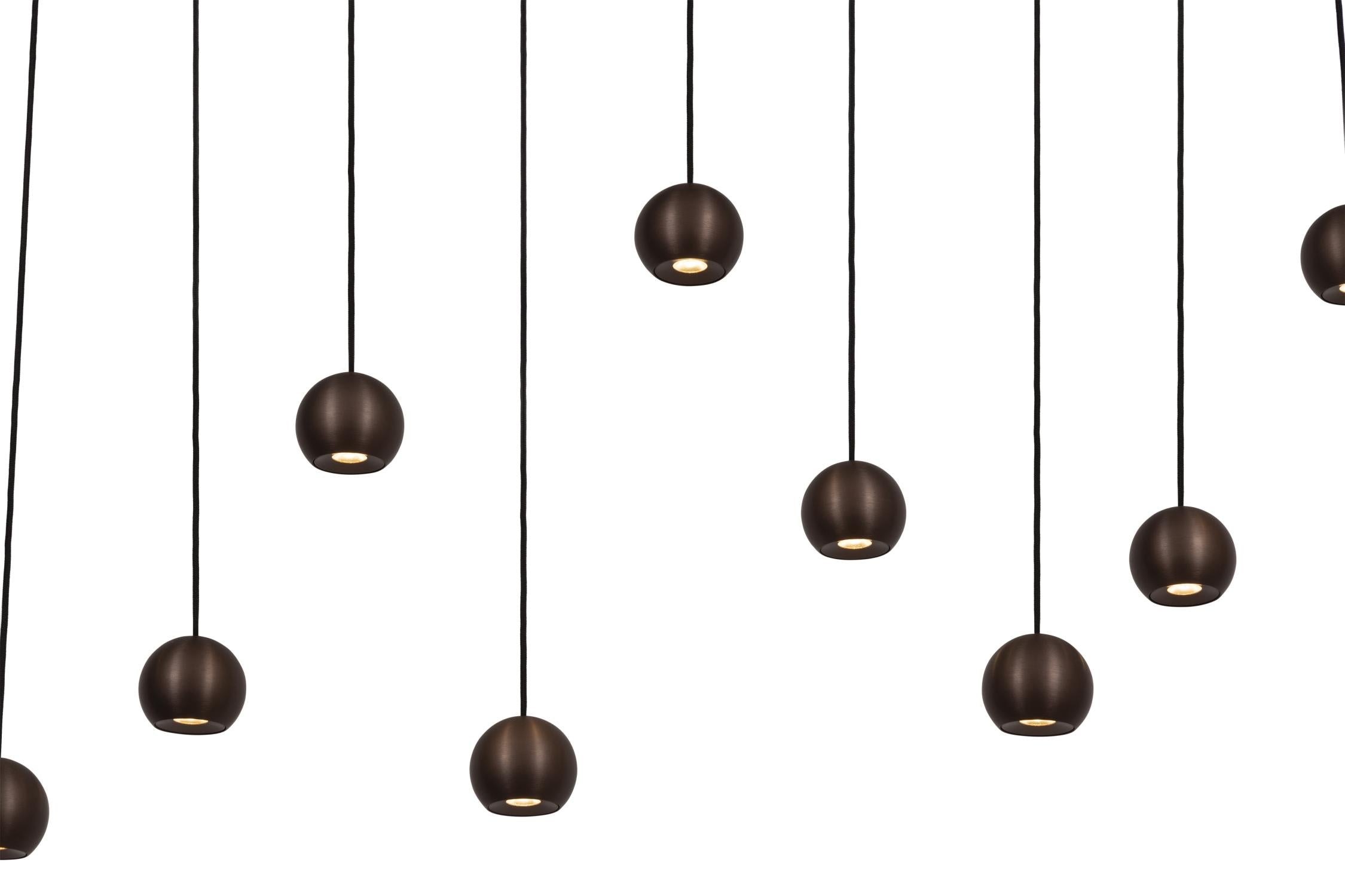 Lucide MONTANA - Hanglamp - LED Dimb. - CCT - 13x5,7W 2700K/4000K - Geschikt voor vide en hoge plafonds - Koffie | Premium - KwaliteitWonen.nl