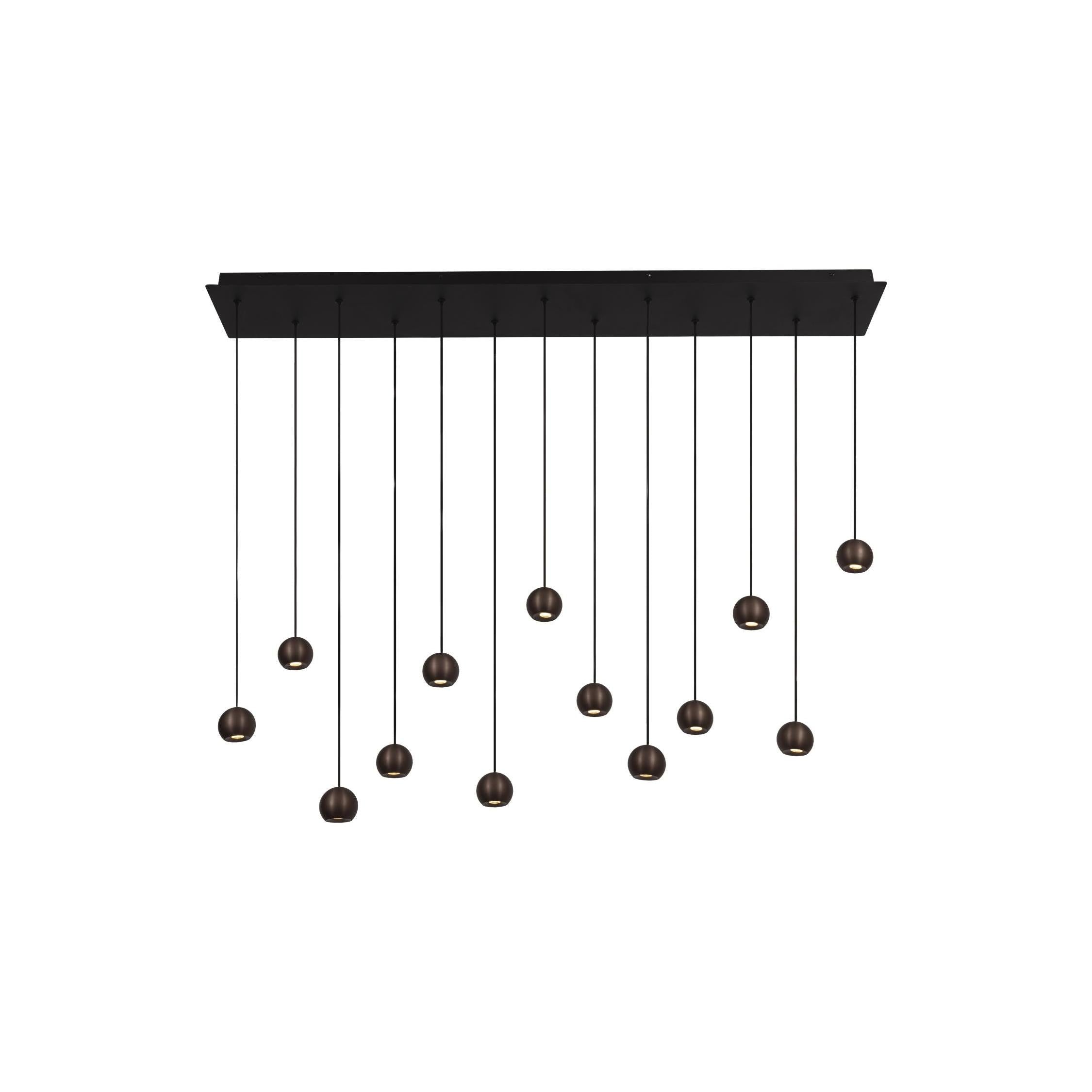 Lucide MONTANA - Hanglamp - LED Dimb. - CCT - 13x5,7W 2700K/4000K - Geschikt voor vide en hoge plafonds - Koffie | Premium - KwaliteitWonen.nl