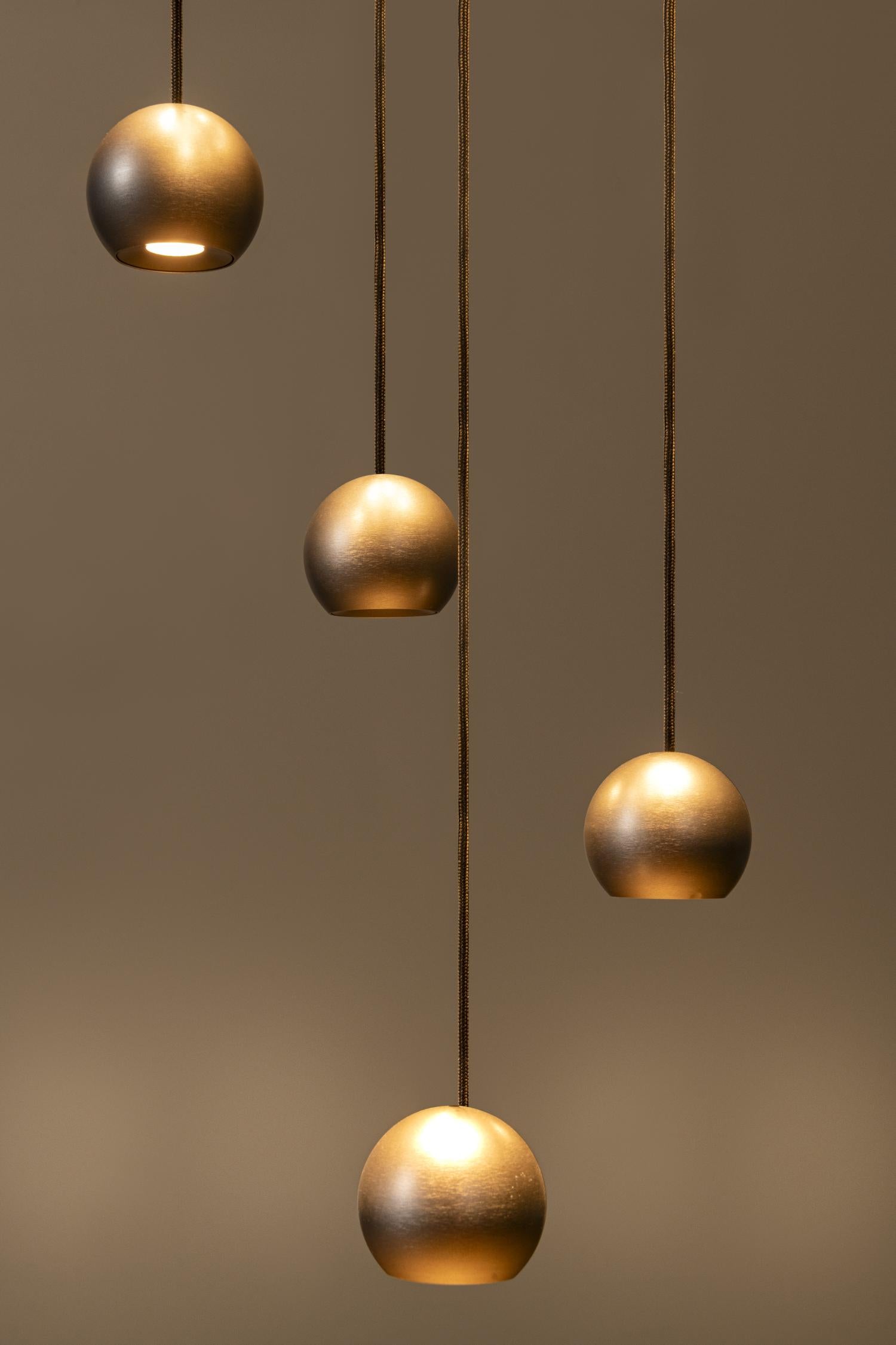 Lucide MONTANA - Hanglamp - LED Dimb. - CCT - 16x5,7W 2700K/4000K - Geschikt voor vide en hoge plafonds - Koffie | Premium - KwaliteitWonen.nl