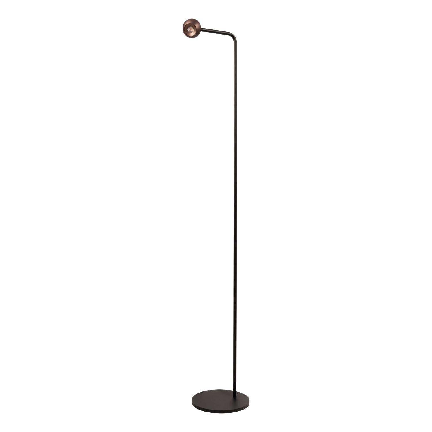 Lucide MONTANA - Vloerlamp - LED Dimb. - 1x6,3W 2700K - Koffie | Premium - KwaliteitWonen.nl