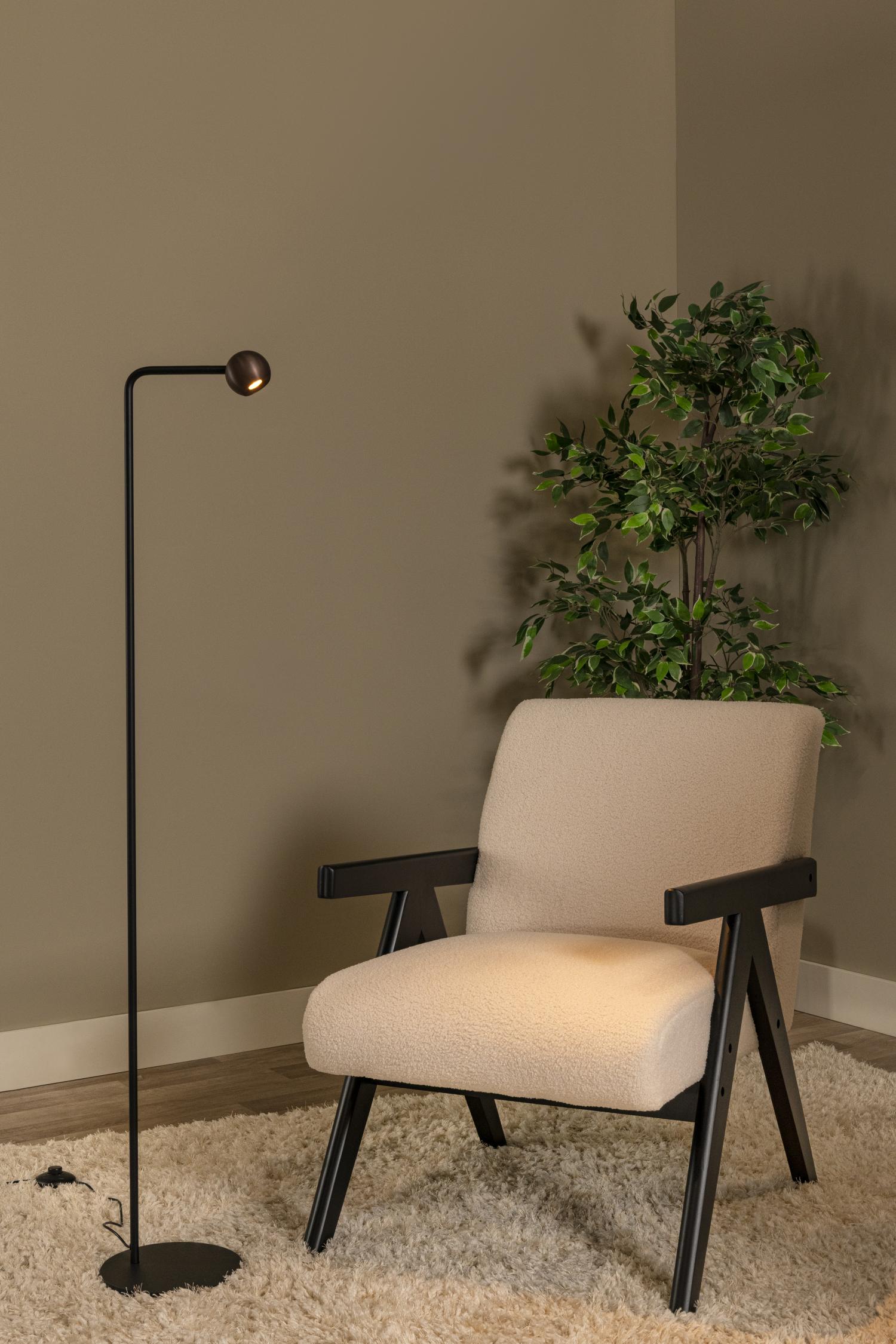 Lucide MONTANA - Vloerlamp - LED Dimb. - 1x6,3W 2700K - Koffie | Premium - KwaliteitWonen.nl