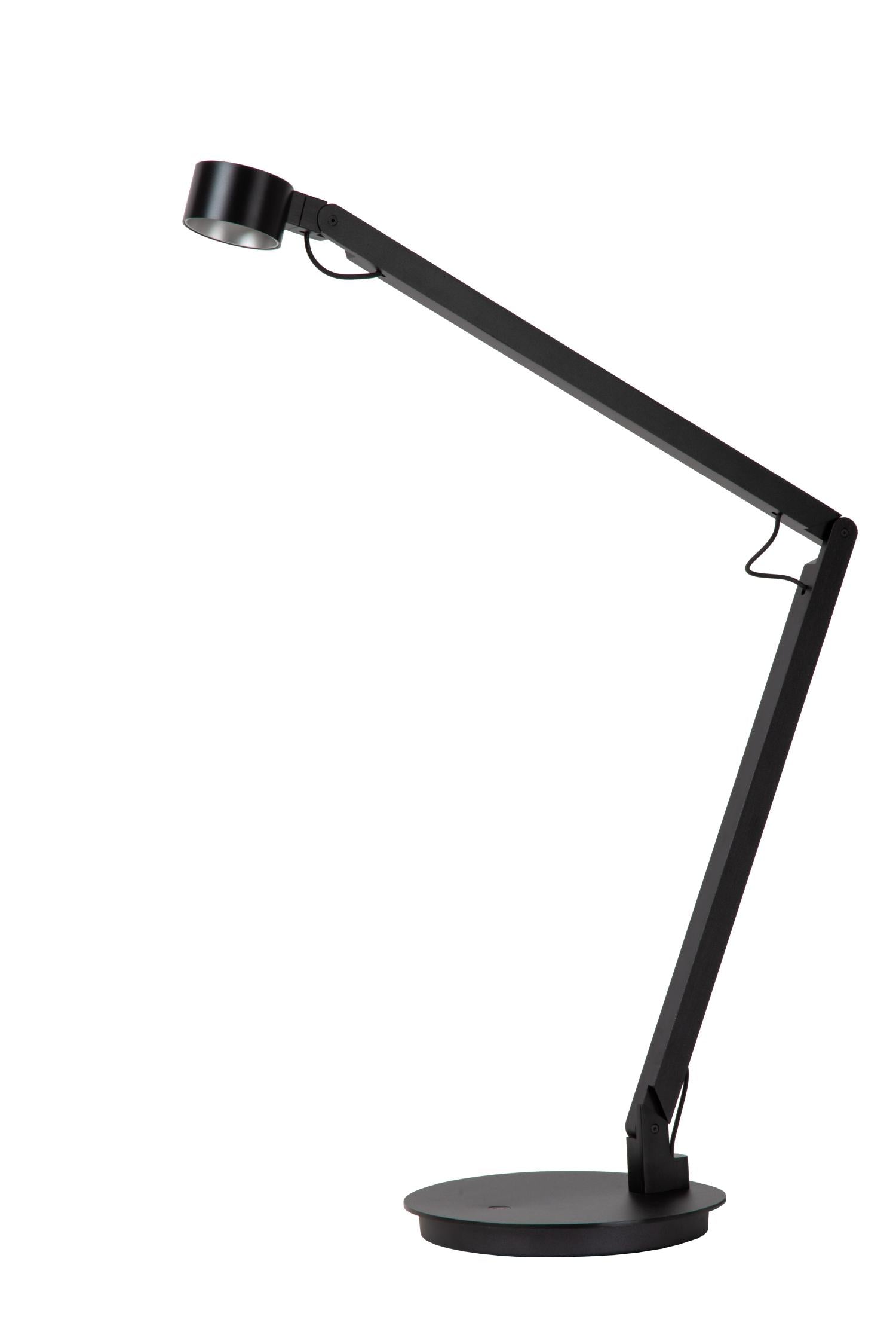 Lucide OGDEN - Bureaulamp - LED 3 StepDim - 1x7W 3000K - Zwart | Premium - KwaliteitWonen.nl