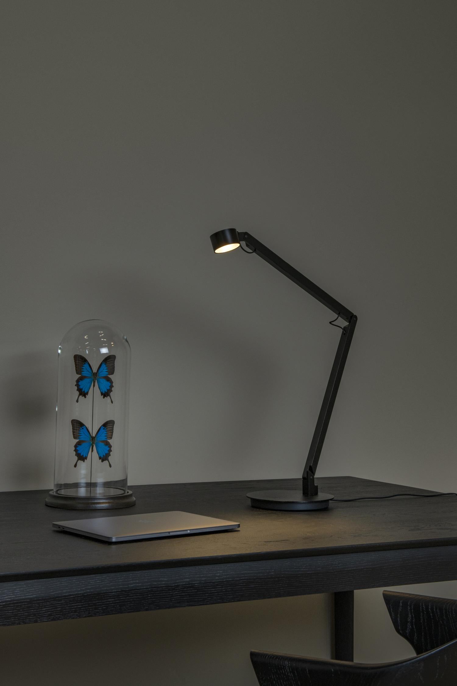 Lucide OGDEN - Bureaulamp - LED 3 StepDim - 1x7W 3000K - Zwart | Premium - KwaliteitWonen.nl