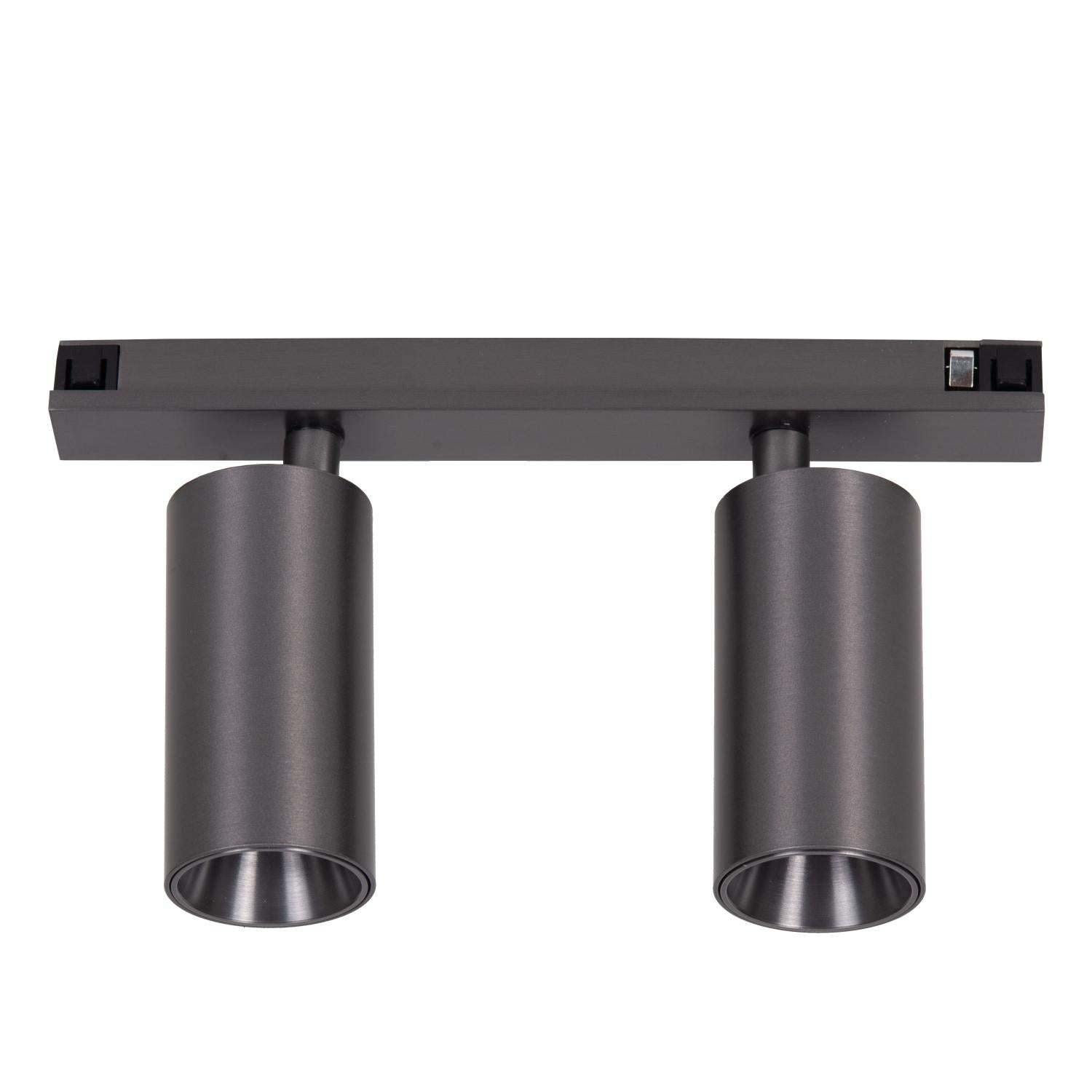 Lucide Premium LINIAL BIXX Railspot - 1-fase Railsysteem / Smart Railverlichting - Smart - 48V Track - 2xLED - Mat Zwart Chroom - KwaliteitWonen.nl