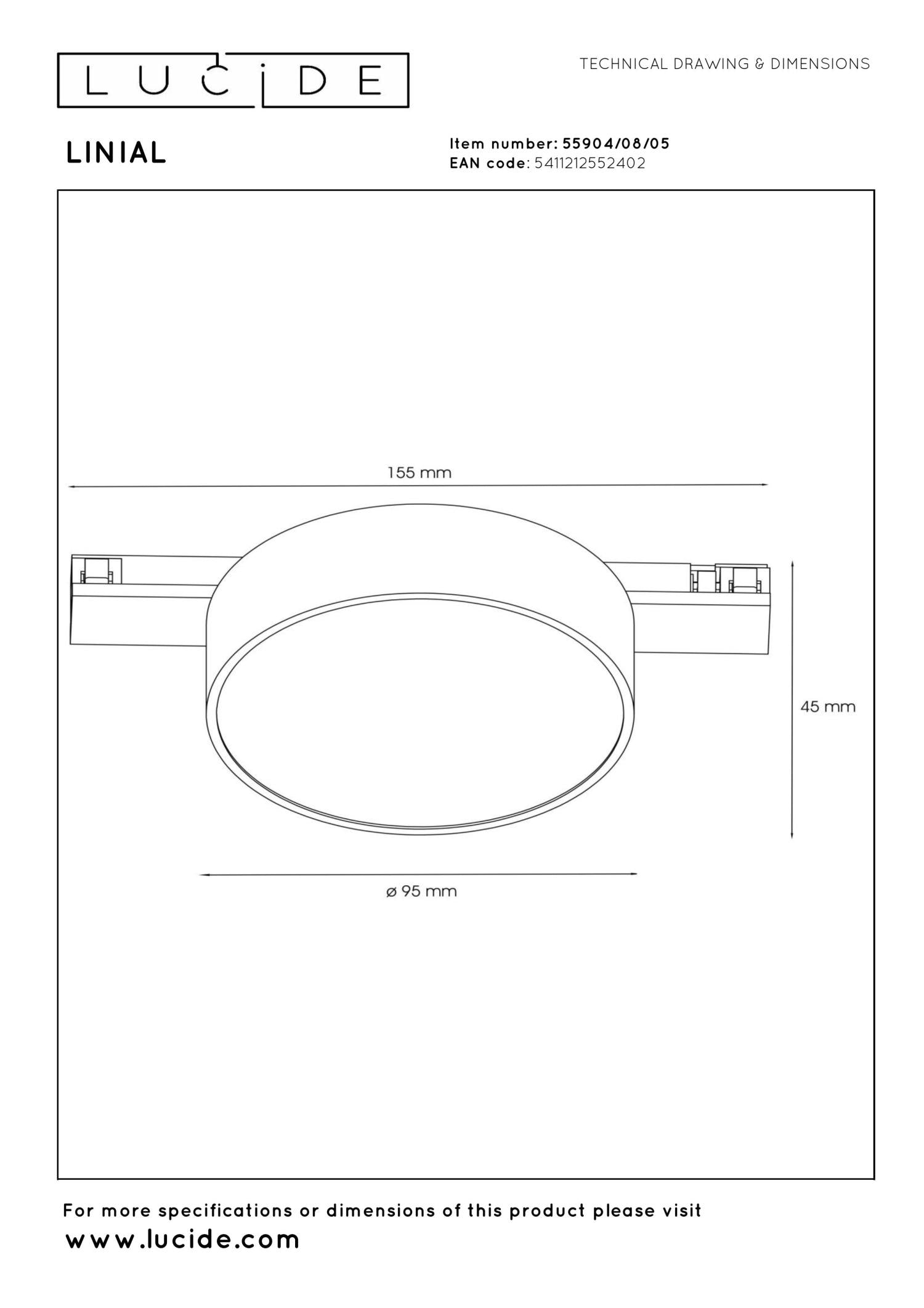 Lucide Premium LINIAL FIXXT Railspot - 1-fase Railsysteem / Smart Railverlichting - Smart - 48V Track - 1xLED - Champagne - KwaliteitWonen.nl