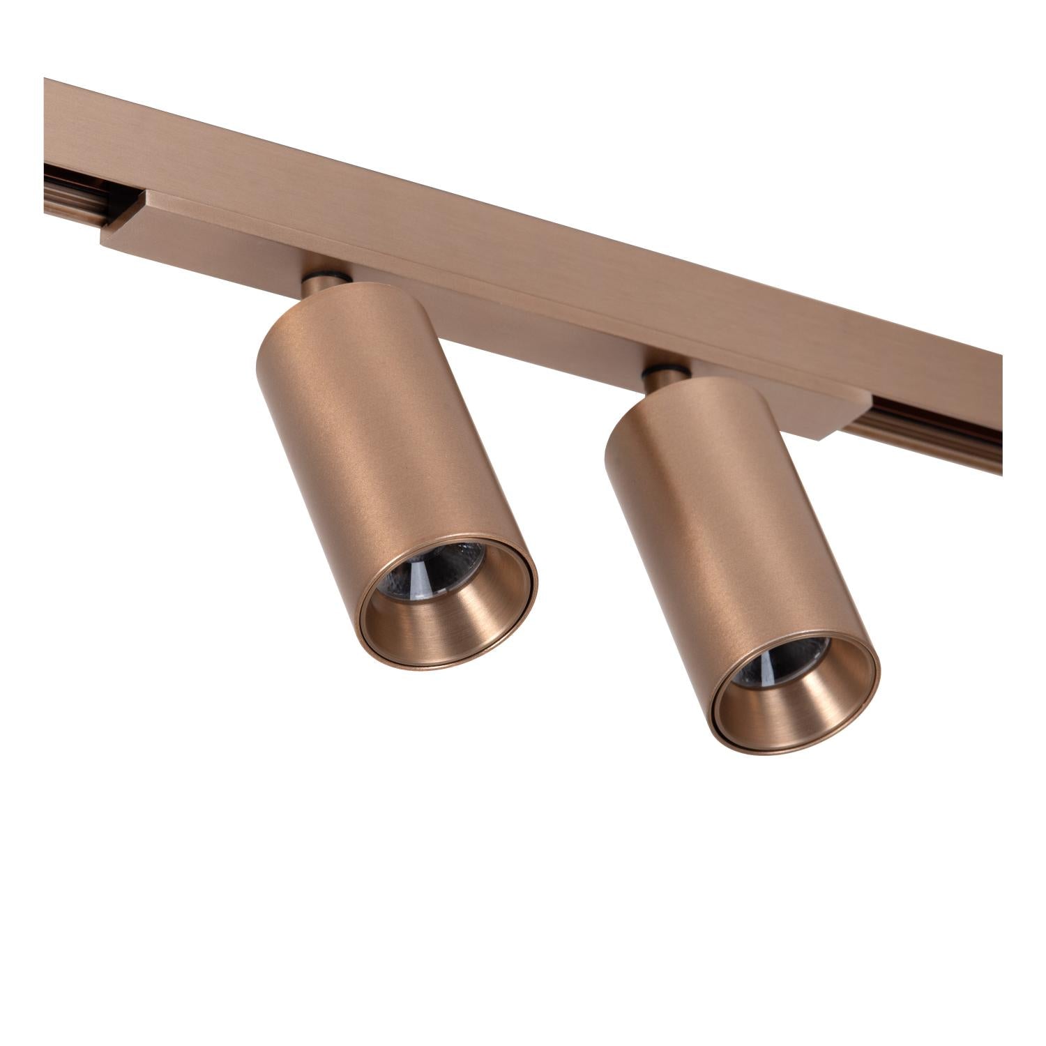 Lucide Premium LINIAL MOXX Railspot - 1-fase Railsysteem / Smart Railverlichting - Smart - 48V Track - 2xLED - Champagne - KwaliteitWonen.nl