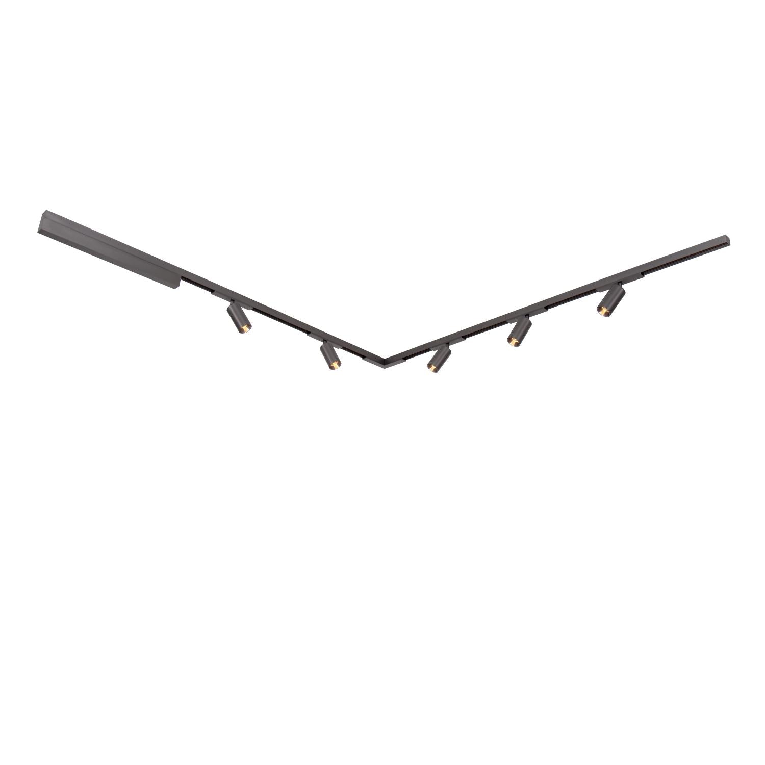 Lucide Premium LINIAL Opbouwrail - 1 fase Railsysteem / Railverlichting - Smart - 48V Track - 1 meter- Mat Zwart Chroom - KwaliteitWonen.nl