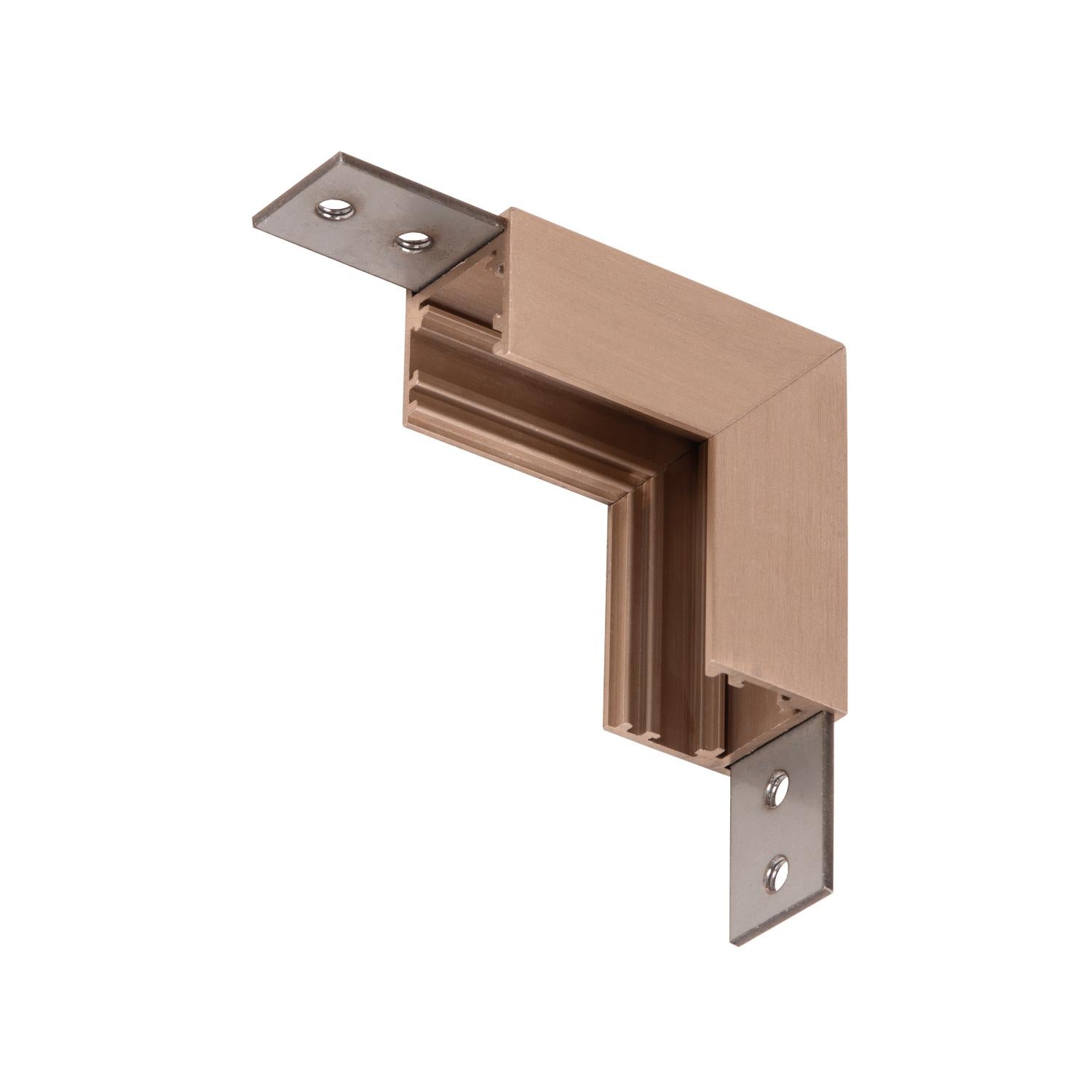 Lucide Premium LINIAL Opbouwrail - Hoek Verticaal - 1 fase Railsysteem / Railverlichting - Smart - 48V Track - Champagne - KwaliteitWonen.nl