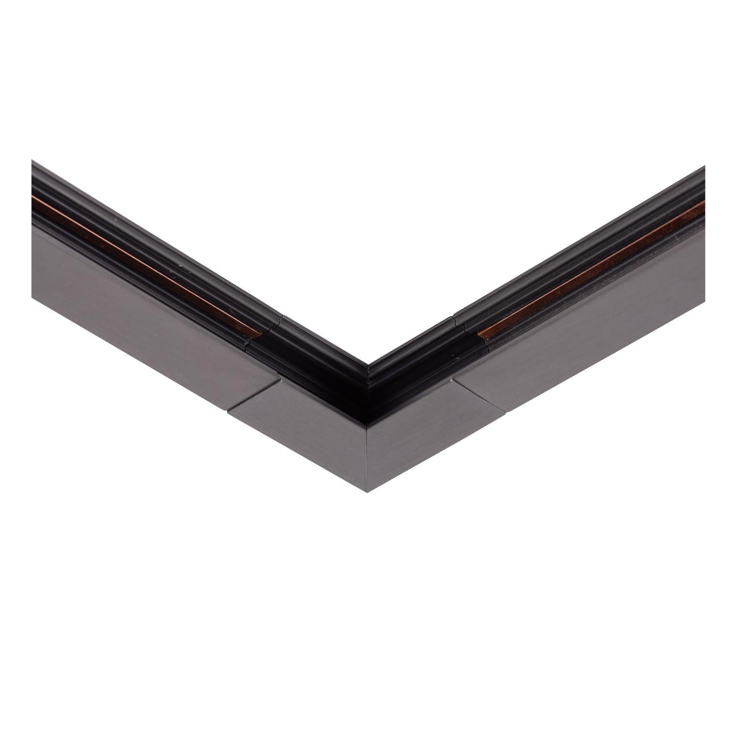 Lucide Premium LINIAL Opbouwrail - Hoek Verticaal - 1 fase Railsysteem / Railverlichting - Smart - 48V Track - Mat Zwart Chroom - KwaliteitWonen.nl