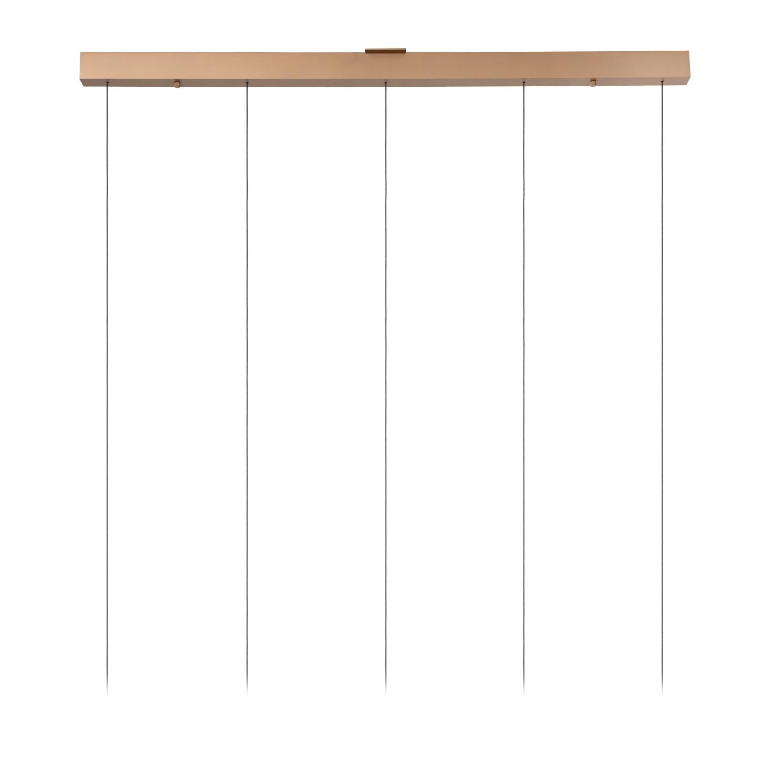 Lucide SANTIAGO - Hanglamp - LED Dimb. - CCT - 5x10W 2700K/4000K - Amber | Premium - KwaliteitWonen.nl