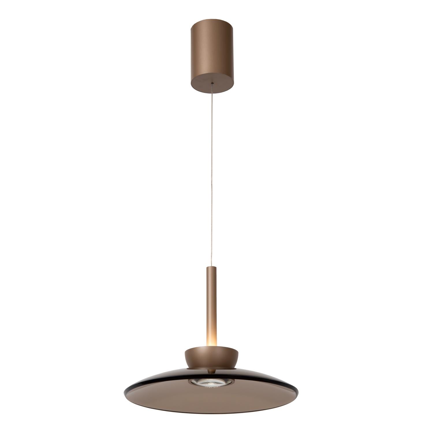 Lucide SANTIAGO - Hanglamp - Ø 32 cm - LED Dimb. - CCT - 1x16W 2700K/4000K - Amber | Premium - KwaliteitWonen.nl