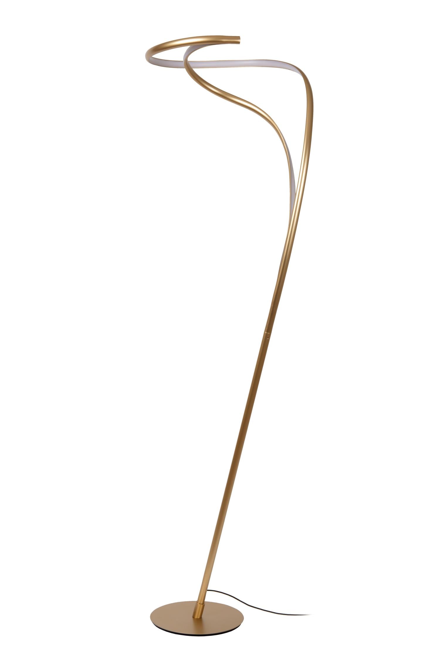 Lucide SARDANA - Vloerlamp - Ø 44 cm - LED Dimb. - 1x28W 2700K - Mat Goud / Messing | Premium - KwaliteitWonen.nl